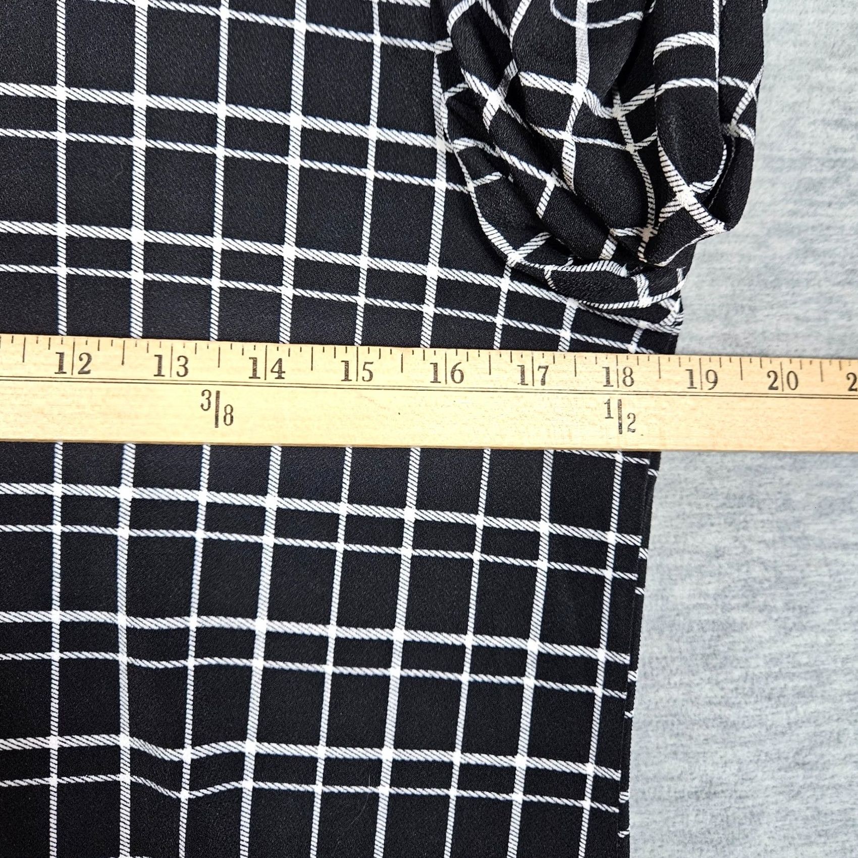 Vintage CeCe L'amour Dress Puff Sleeve Ruffle Hem Black M Womens A-Line Casual Short Sleeve Polyester Size M / US 6-8 / IT 42-44 - 3 Thumbnail
