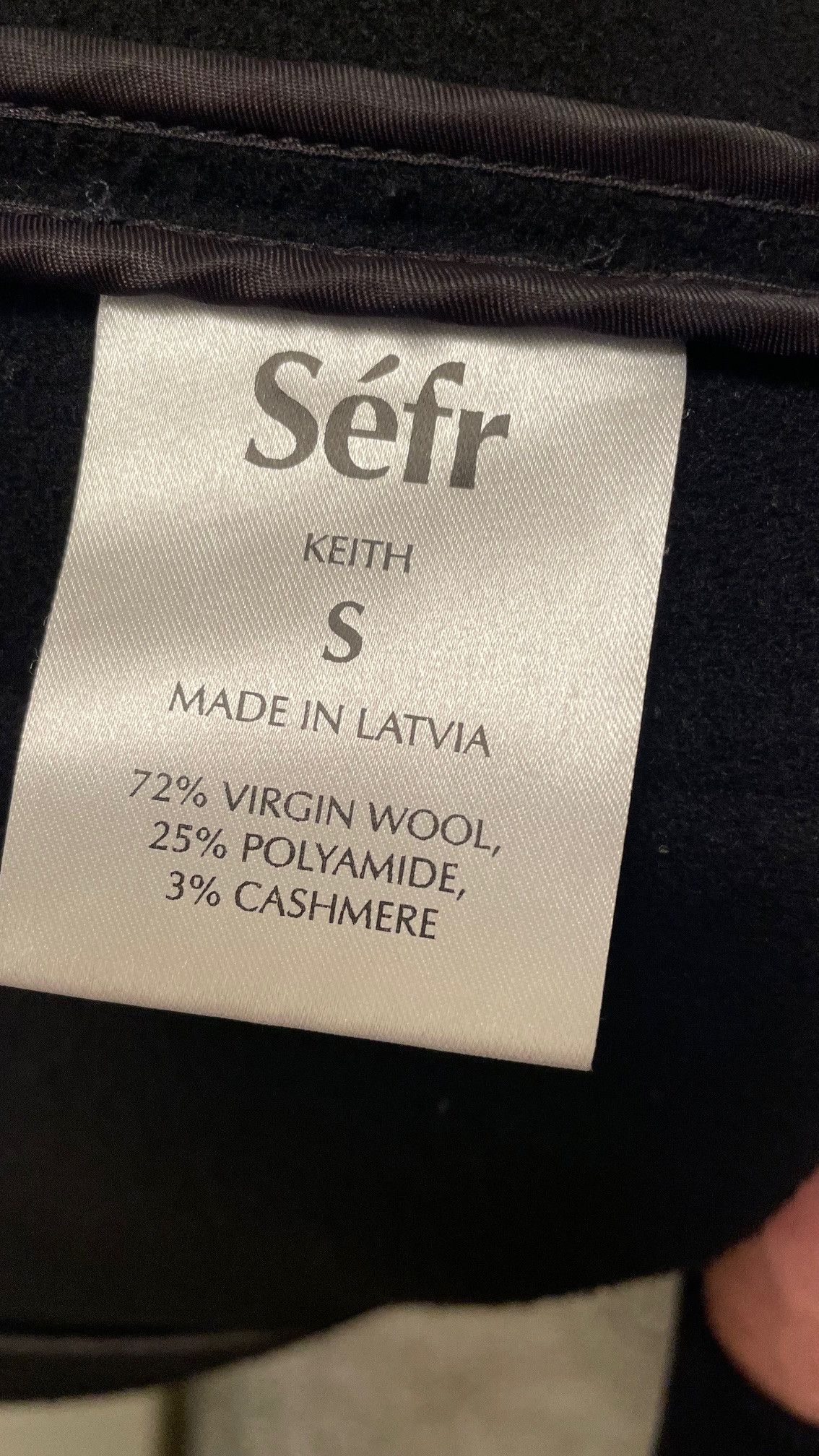 Sefr Sefr Keith wool jacket Casentino black size S Size US S / EU 44-46 / 1 - 5 Thumbnail