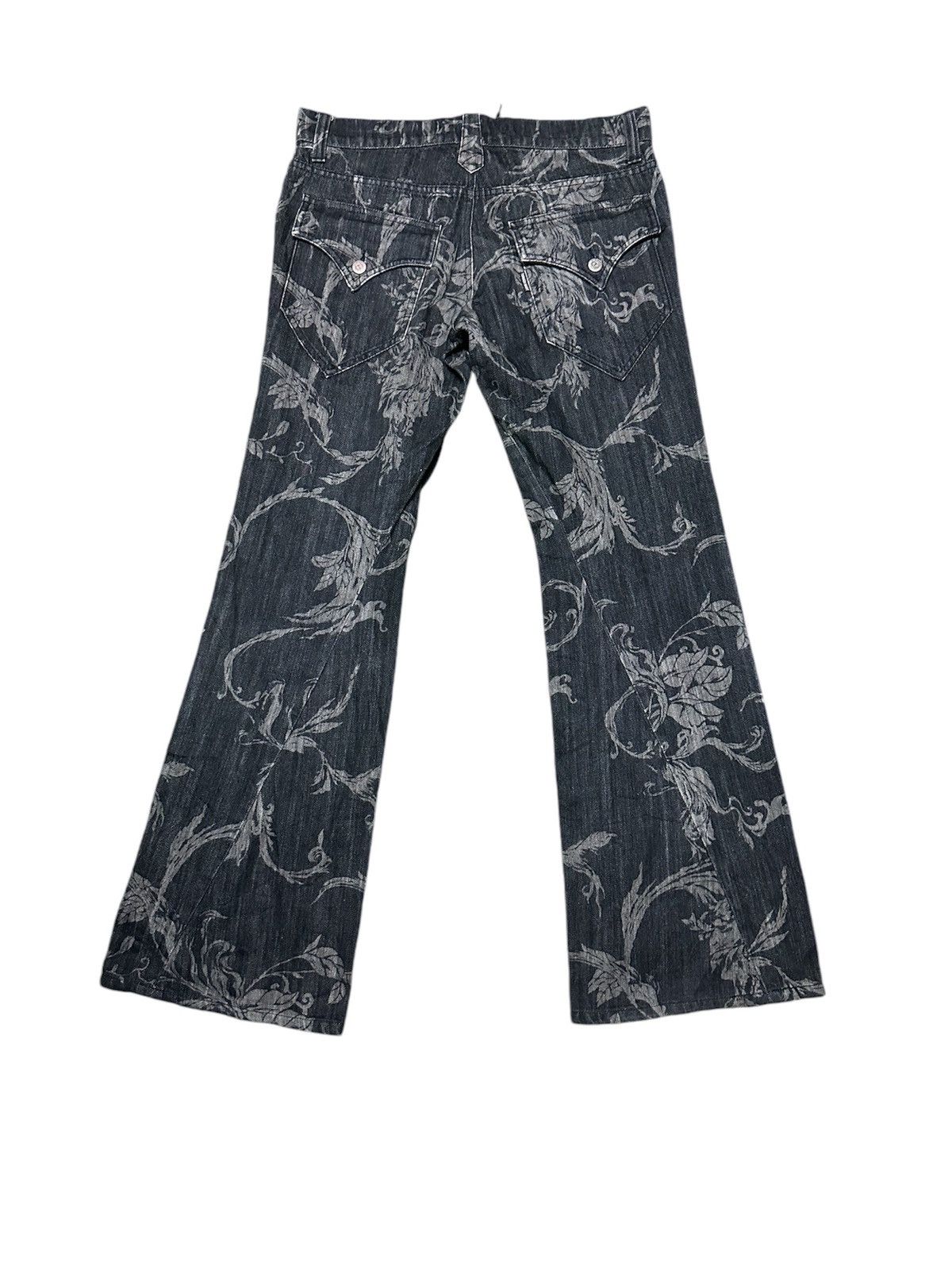 Tornado Mart Tornado mart flaire full print jeans Size US 33 - 2 Thumbnail