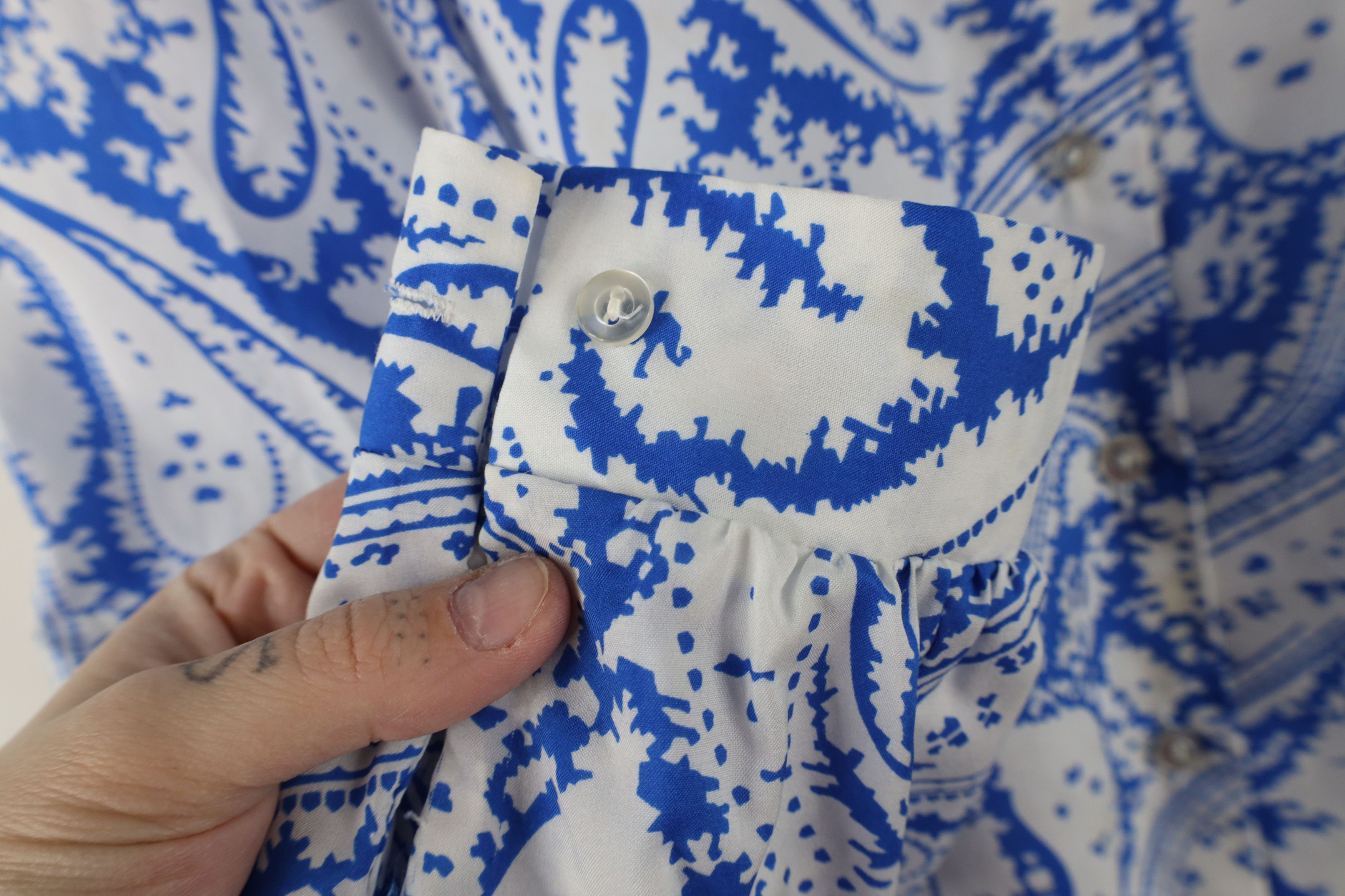 Vintage Vintage 90s Streetwear Collared Button Shirt Blue USA Size XXL / US 16-18 / IT 52-54 - 6 Thumbnail