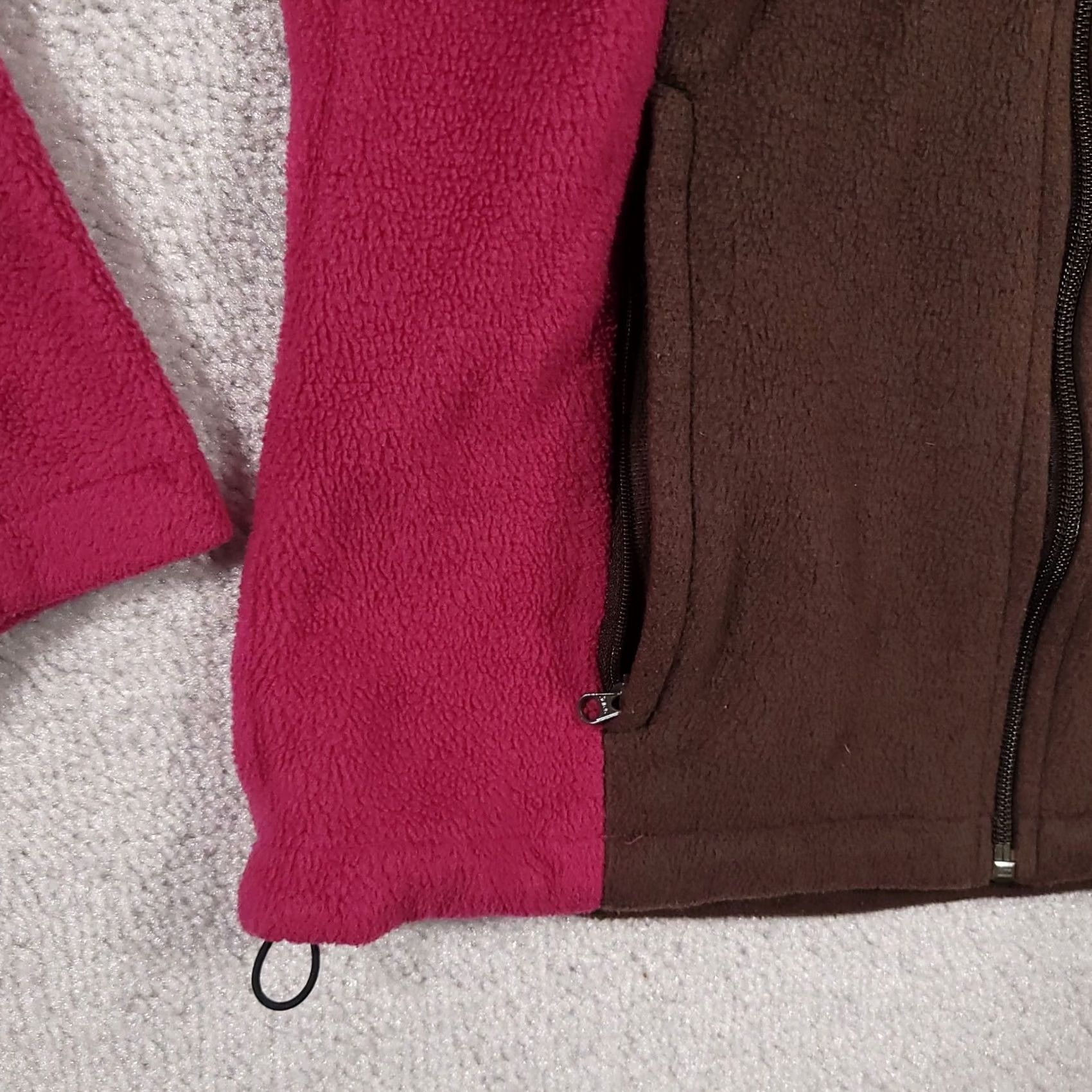 Pinko Columbia Hoodie Womens Medium Brown Pink Colorblock Full Zip Sweatshirt Jacket Size M / US 6-8 / IT 42-44 - 4 Thumbnail