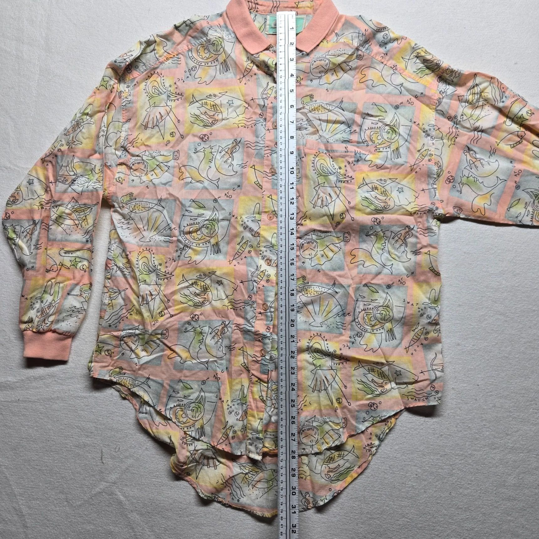 Swatch VINTAGE Swatch Button-Up Shirt Adult Women's XL Pink Solid 90s Stitch Size XL / US 12-14 / IT 48-50 - 6 Thumbnail