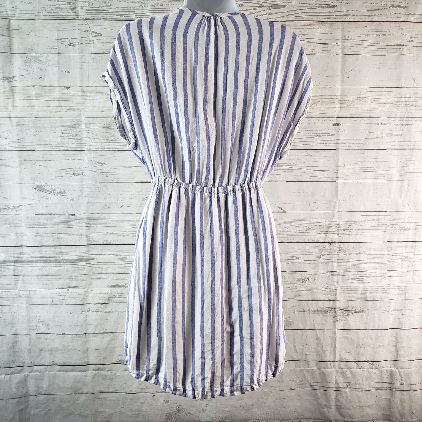 Rails Rails Womens Charlotte Tie Linen Blend Mini Dress XS Grenadines Stripe Blue Size XS / US 0-2 / IT 36-38 - 4 Thumbnail