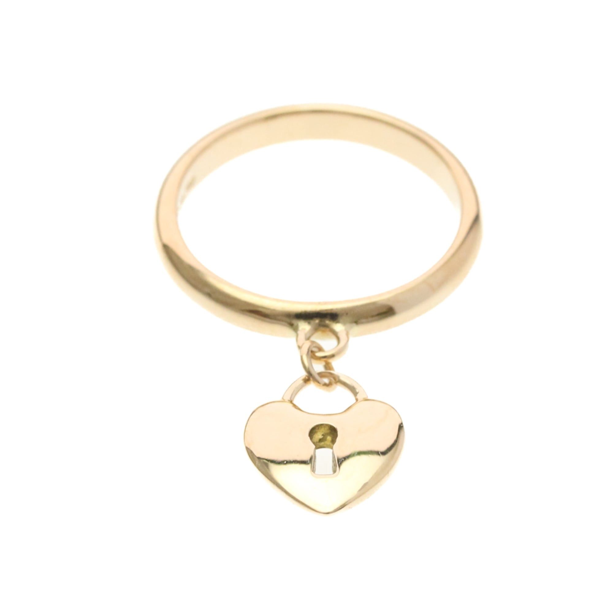 Tiffany & Co. Tiffany Heart Lock Ring Pink Gold (18K) Fashion No Stone Band Ring Pink Gold Size ONE SIZE - 1 Thumbnail
