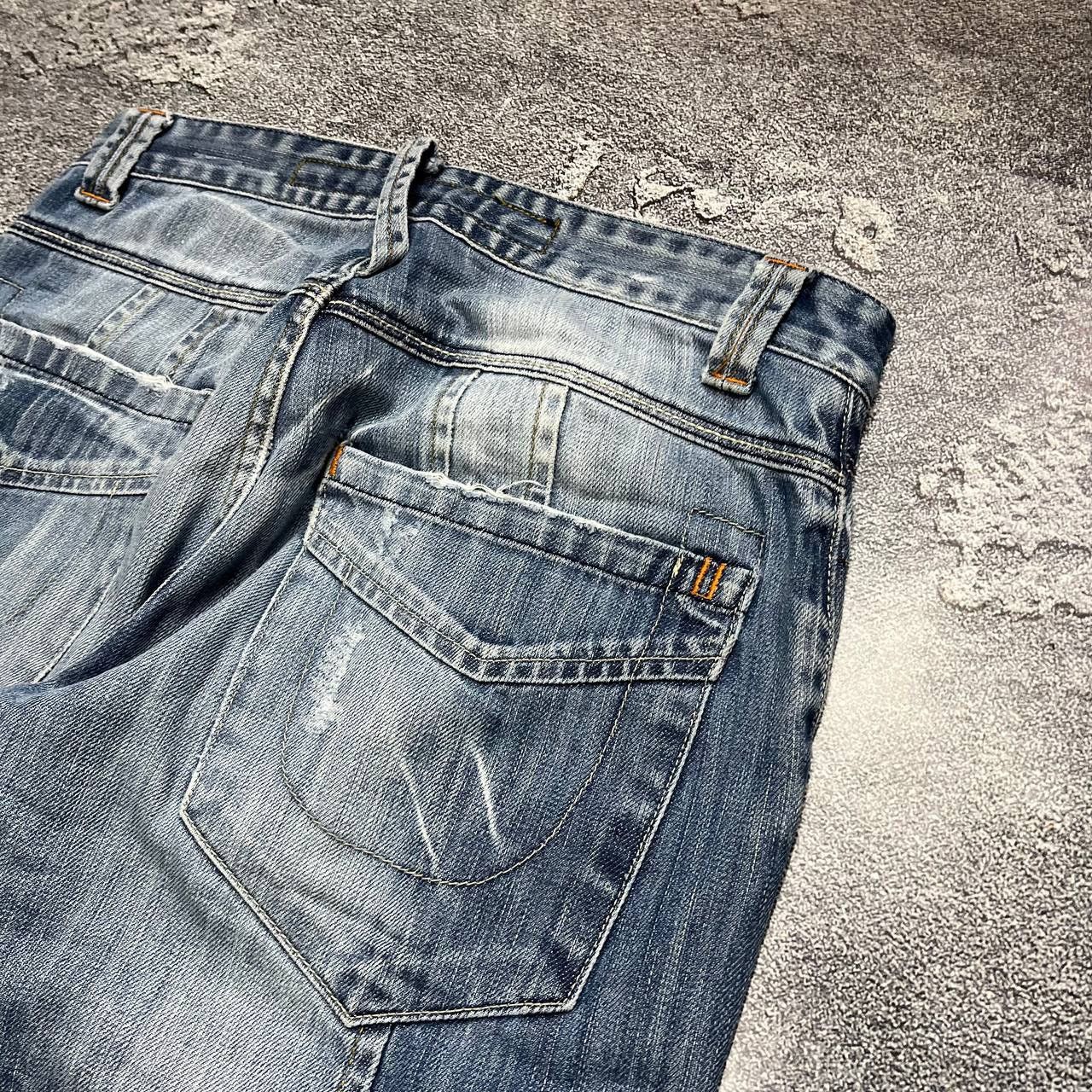 Vintage Vintage Cipo Baxx Jeans Patchwork Big Logo Flared Japanese Size US 33 - 2 Thumbnail