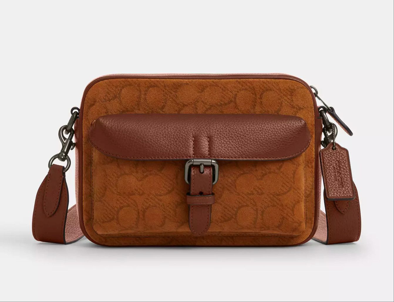 Coach MEN'S Warner Crossbody Bag In Signature Suede CCG08 Size ONE SIZE - 4 Thumbnail