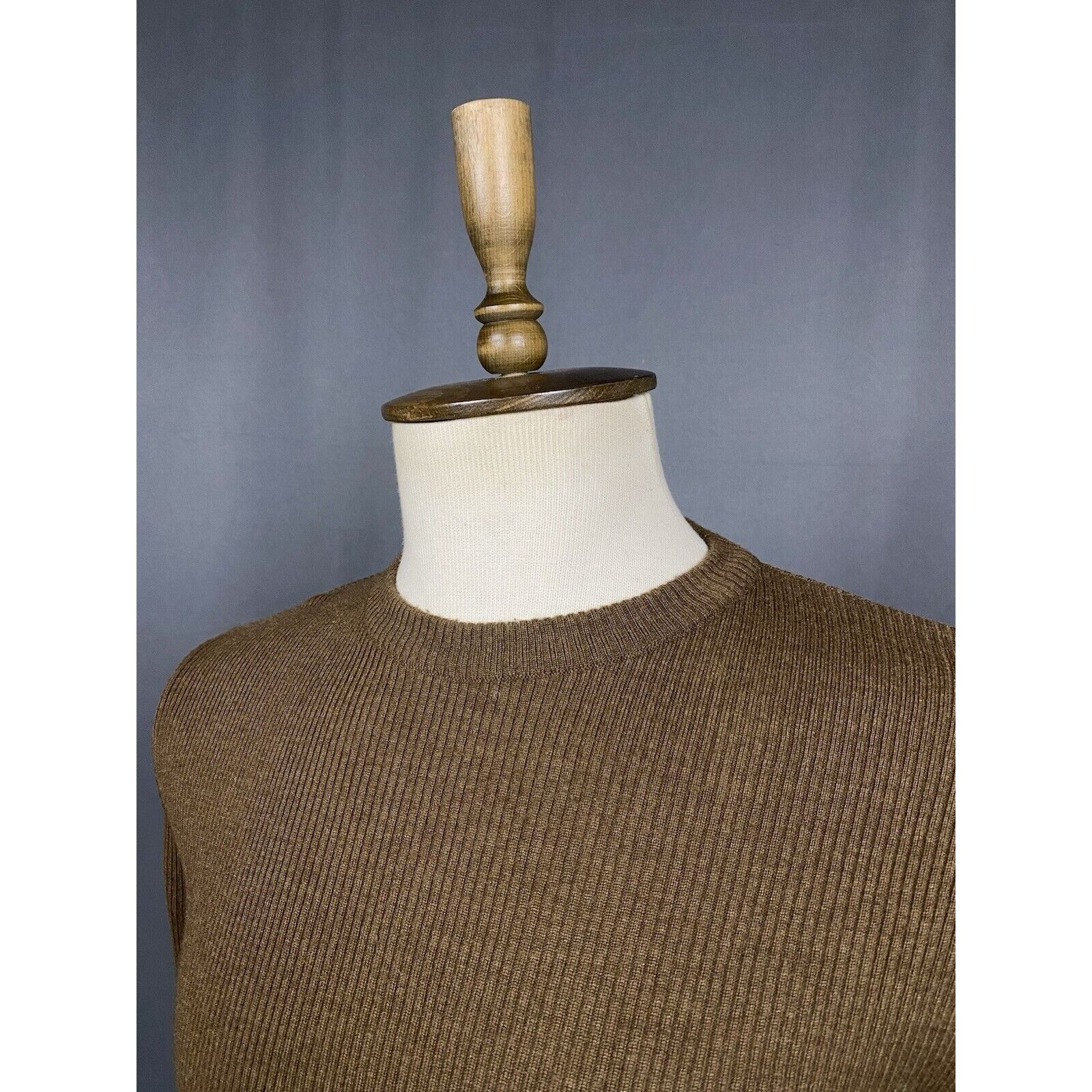 Dolce & Gabbana Dolce&Gabbana VTG Striped Men's Brown Wool Crewneck Sweater Size US L / EU 52-54 / 3 - 5 Thumbnail