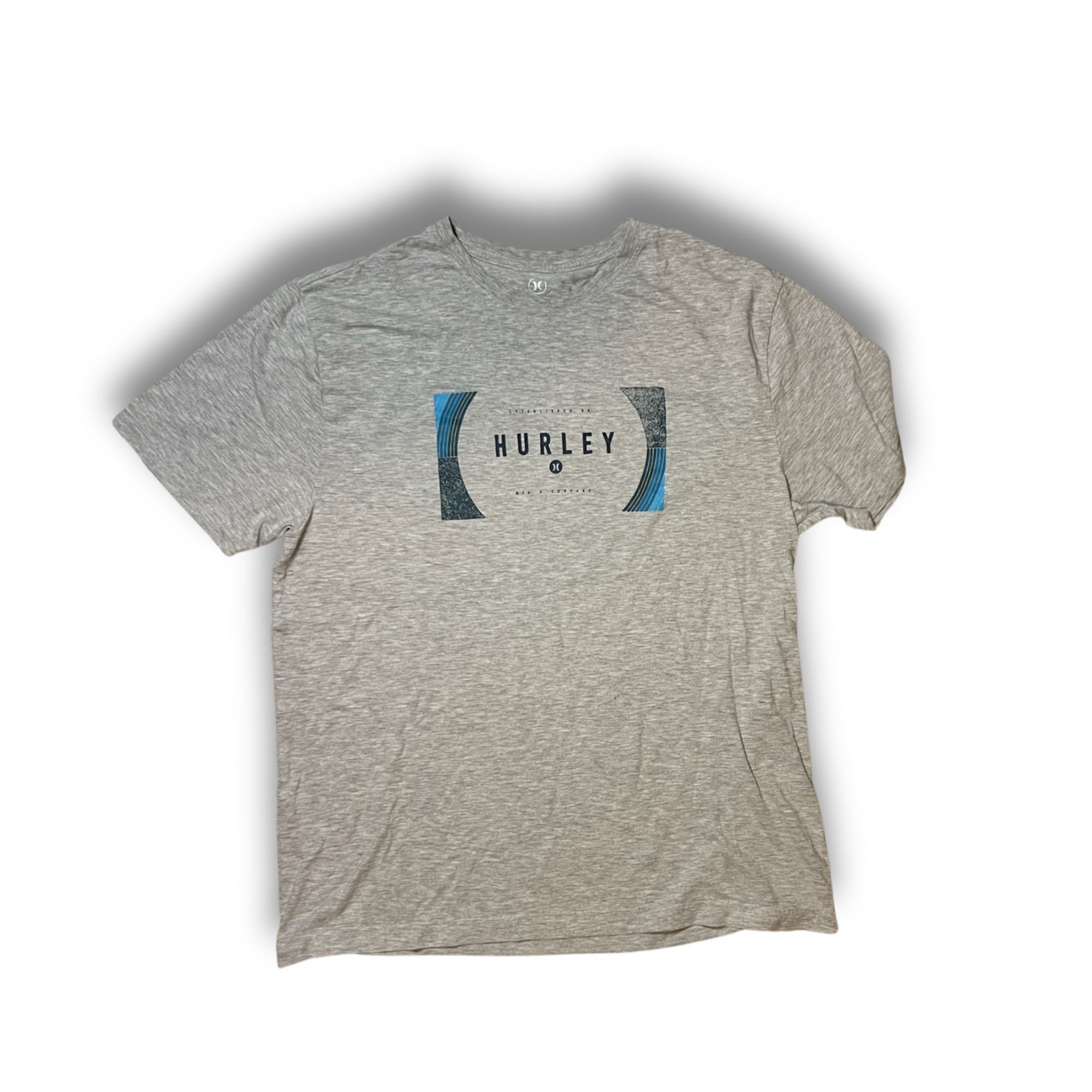 Hurley Hurley Mens Gray Dri-Fit T-Shirt With Blue & Black Logo Grap Size US L / EU 52-54 / 3 - 2 Thumbnail