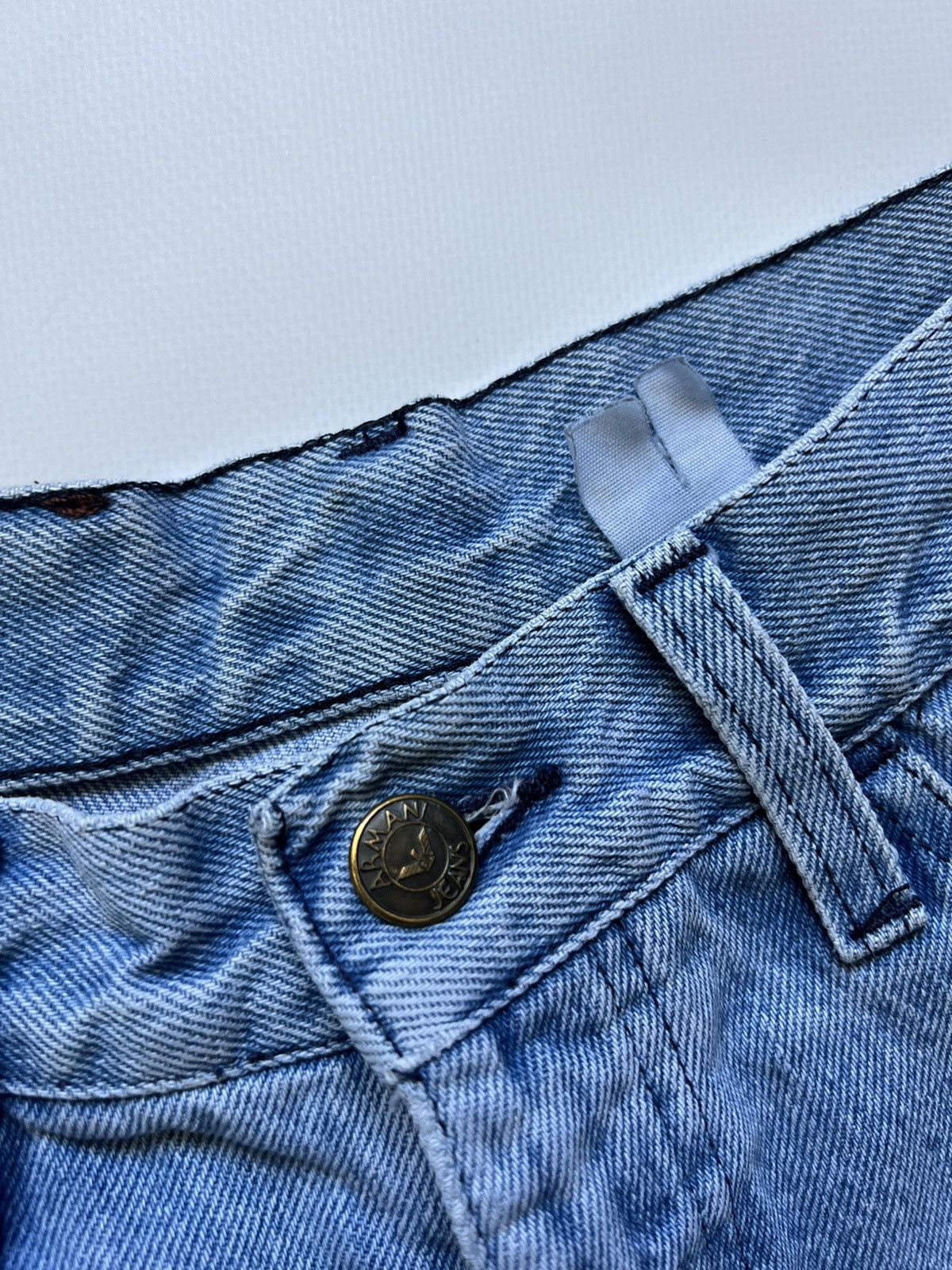 Armani Vintage Armani Jeans Blue Wash Distressed Denim Pants Size US 28 / EU 44 - 9 Thumbnail