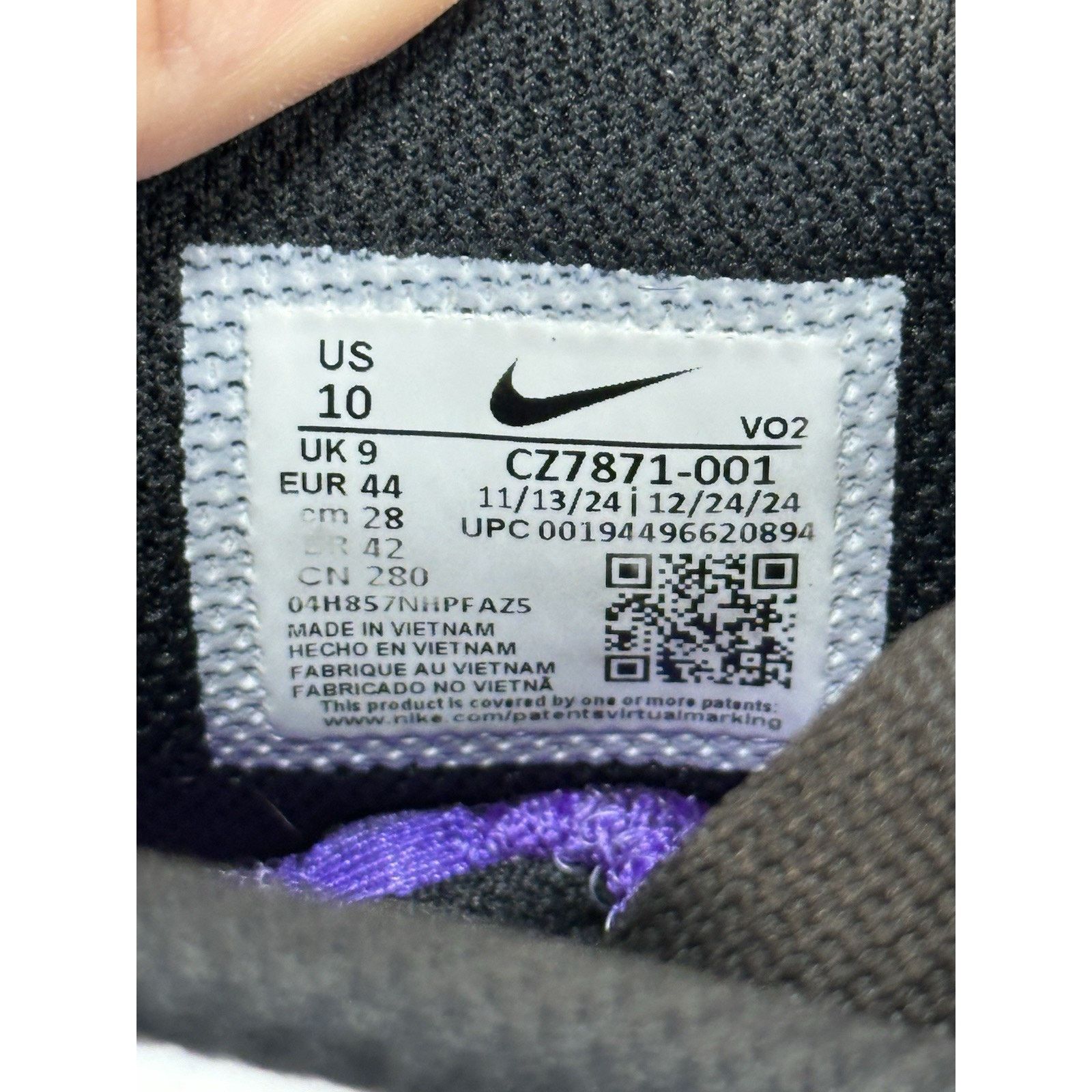 Nike Nike Air Max 2 CB 94 Retro Black Purple 2025 - Size 10 Size US 10 / EU 43 - 7 Thumbnail
