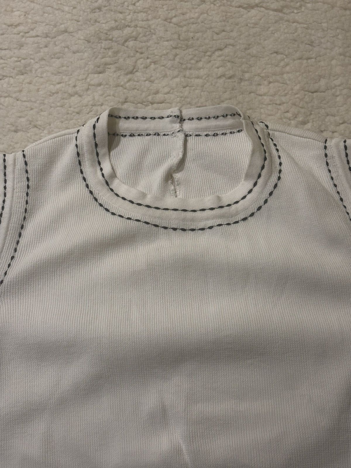 Other White sleeveless top with black stiching Size S / US 4 / IT 40 - 2 Thumbnail