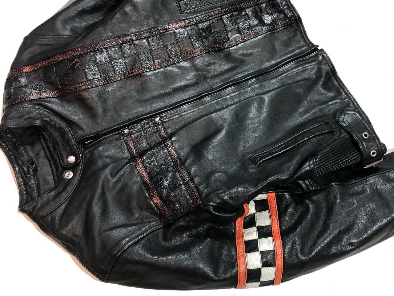 Other Leder Racing Moto Leather Jacket Vintage Size US L / EU 52-54 / 3 - 5 Thumbnail