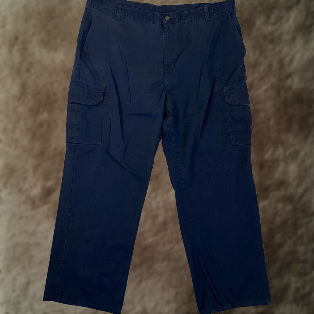 Dickies Dickies Cargo Pants Mens 42x32 Blue Relaxed Fit Canvas Workwear Pockets Size US 42 / EU 58 - 1 Thumbnail