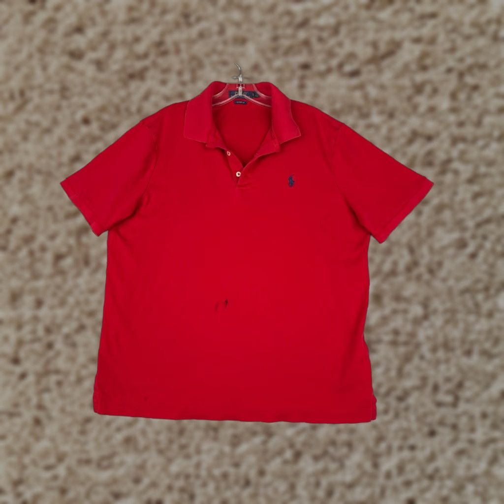 Ralph Lauren Ralph Lauren Polo Shirt Men Large Red 100% Cotton Jersey Polo Shirt Regular Fit Short Sleeve Size US L / EU 52-54 / 3 - 1 Thumbnail