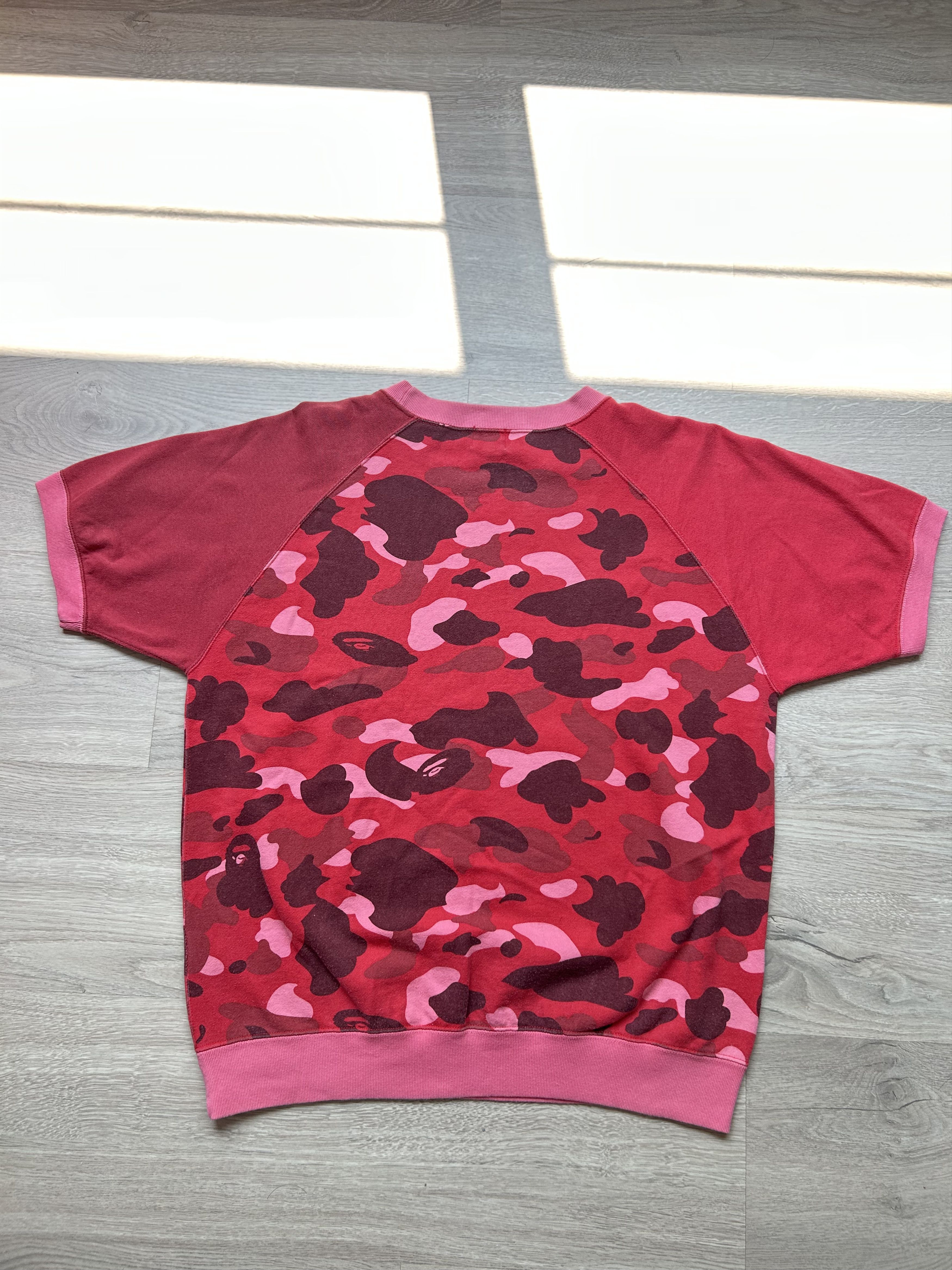 Bape Bape Crazy Red Camo College Tee [Size S Fit Like M]] Size US S / EU 44-46 / 1 - 5 Thumbnail