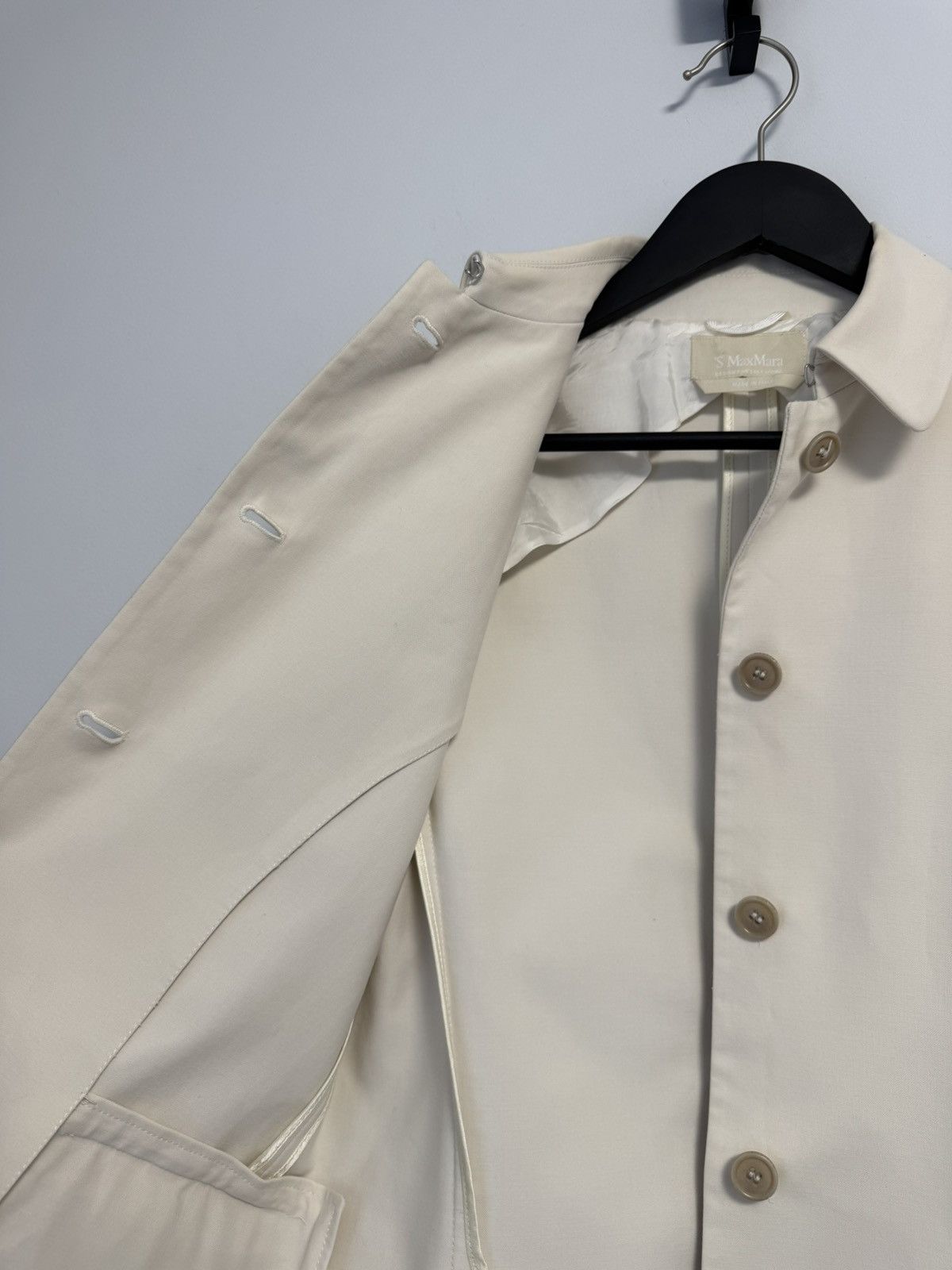Max Mara Max Mara Ivory Cropped Jacket Button Front Coat Blazer Size M / US 6-8 / IT 42-44 - 13 Thumbnail