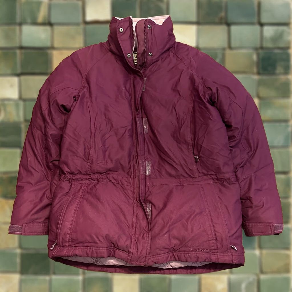 Vintage VINTAGE LL Bean Women’s Coat Parka Long Hooded Down Gore Tex Pink Medium 0BCS2 90s Womens Size M / US 6-8 / IT 42-44 - 1 Thumbnail