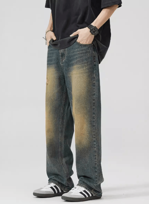 Japanese Brand × Jean American baggy wide-leg ripped oversize jeans Size US 32 / EU 48 - 3 Thumbnail