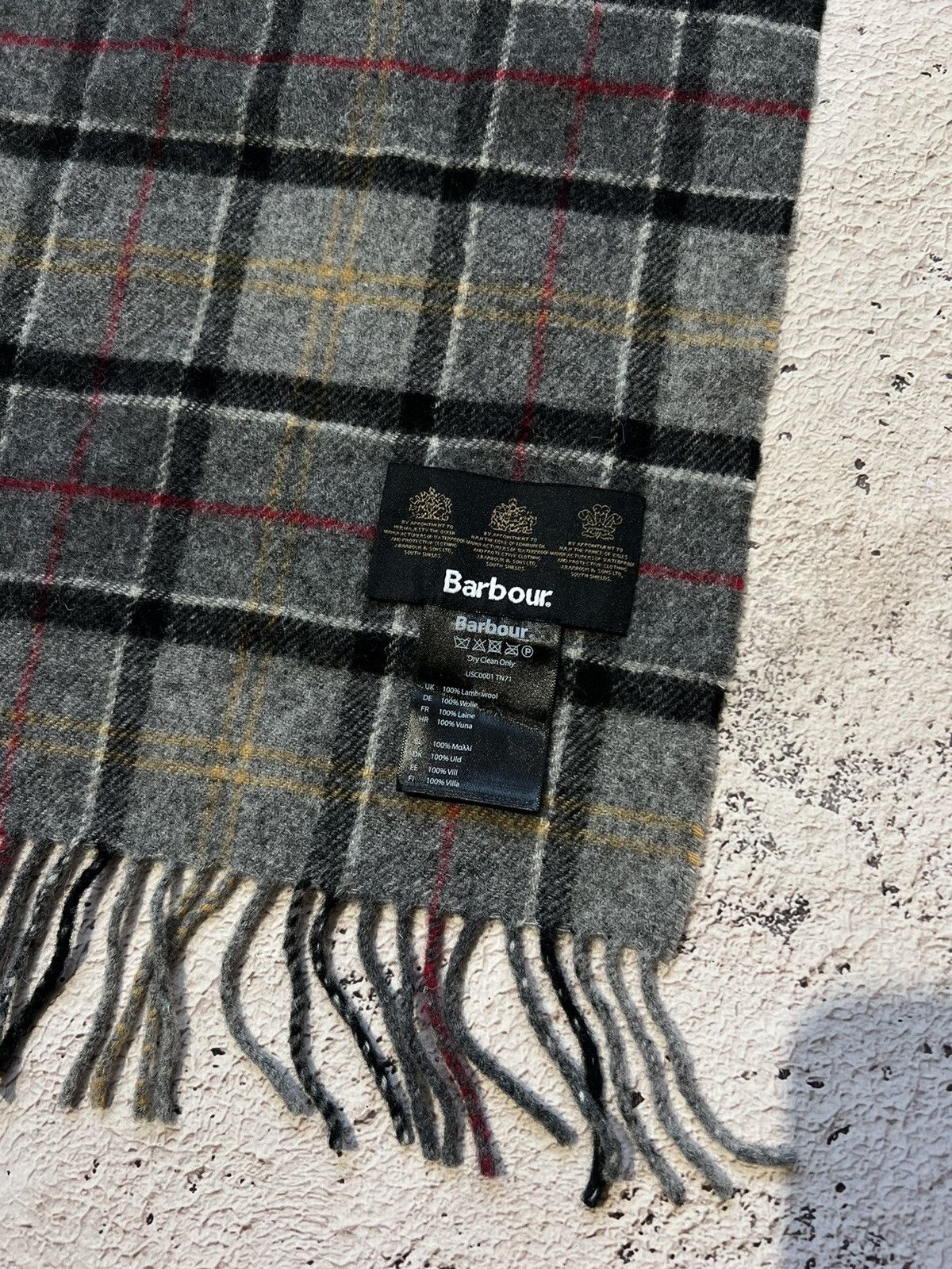 Barbour × Vintage Vintage Barbour Lambswool Scarf Size ONE SIZE - 4 Thumbnail