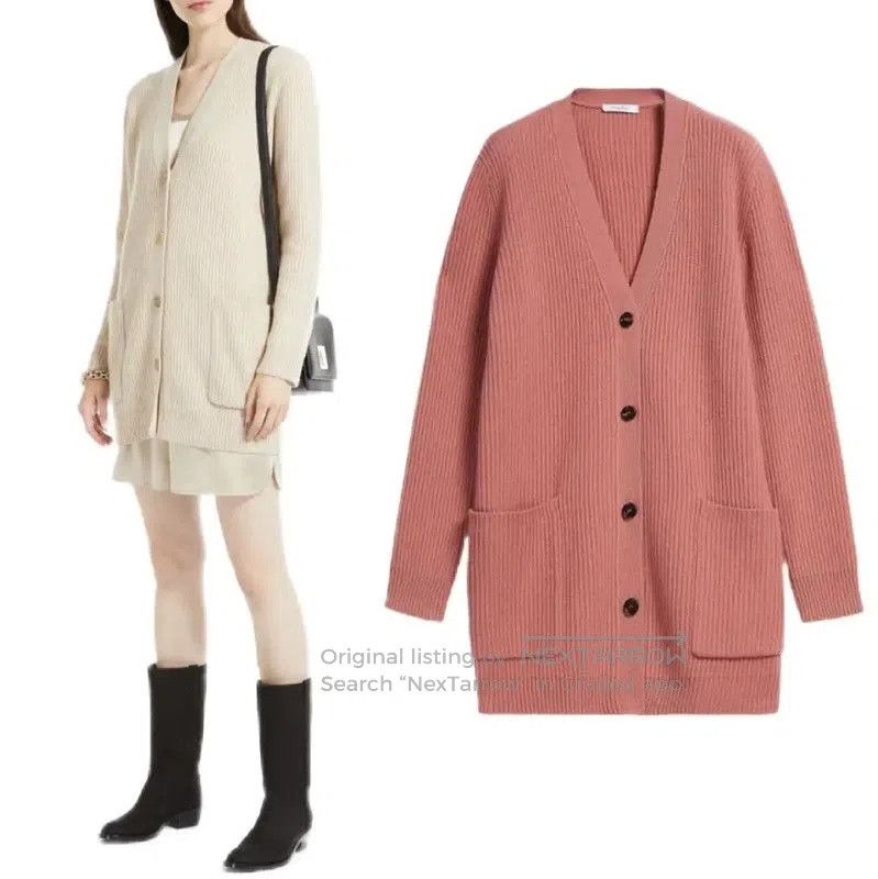 Max Mara MaxMara Beige Cashmere Cardigan for Women . Size XS / US 0-2 / IT 36-38 - 6 Thumbnail
