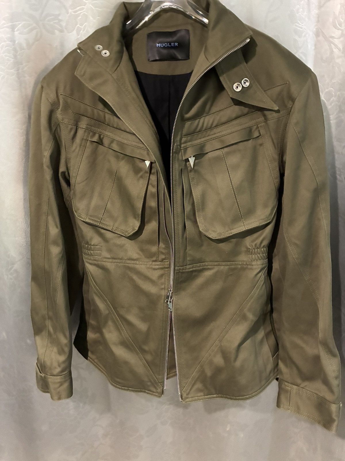 Spring 2025 Mugler Cargo Jacket in Green, Women's — image 4 of 6
