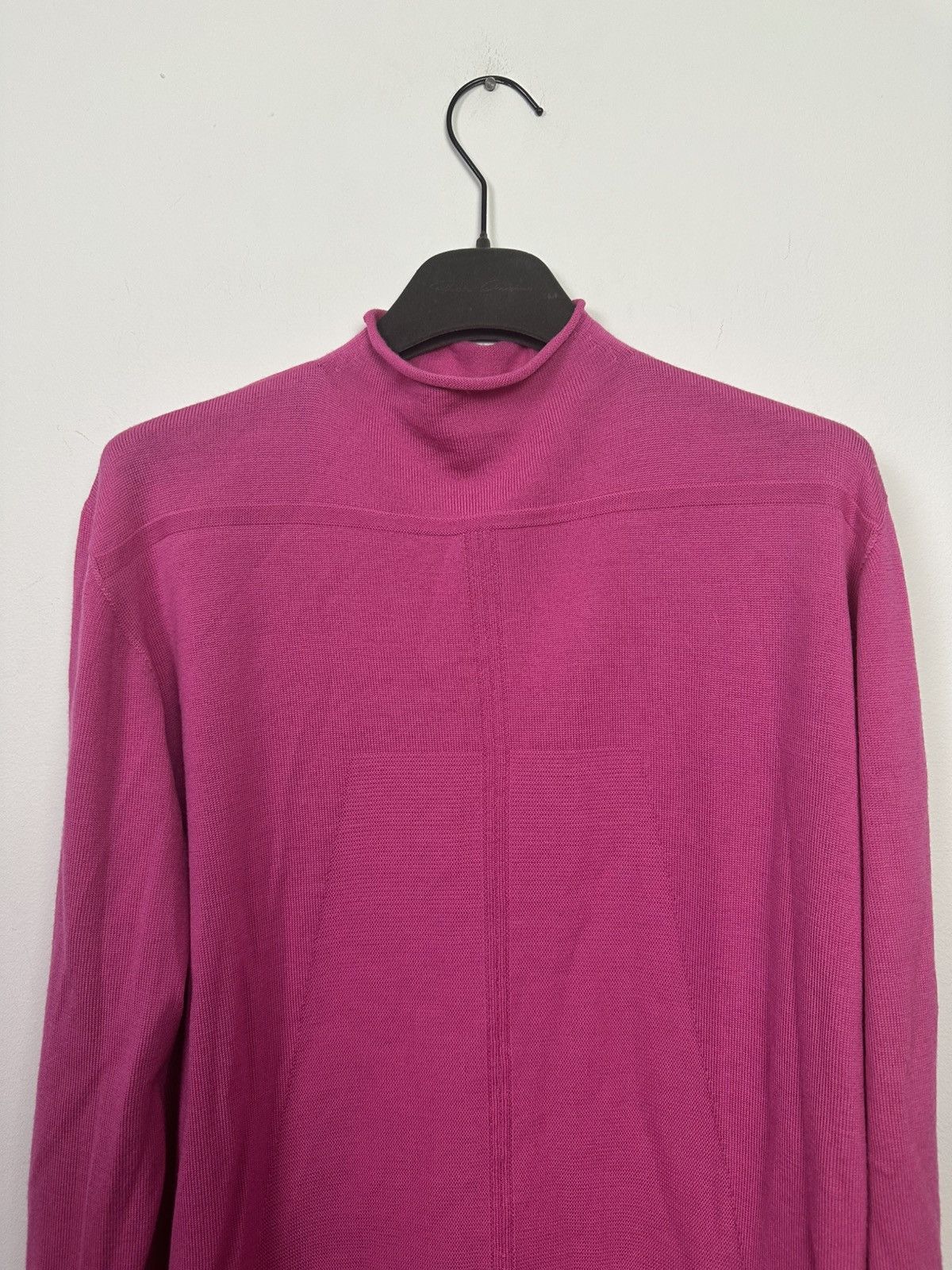 Rick Owens SS23 ‘EDFU’ Hot Pink Geo Wool Knit Sweater Size US L / EU 52-54 / 3 - 2 Thumbnail
