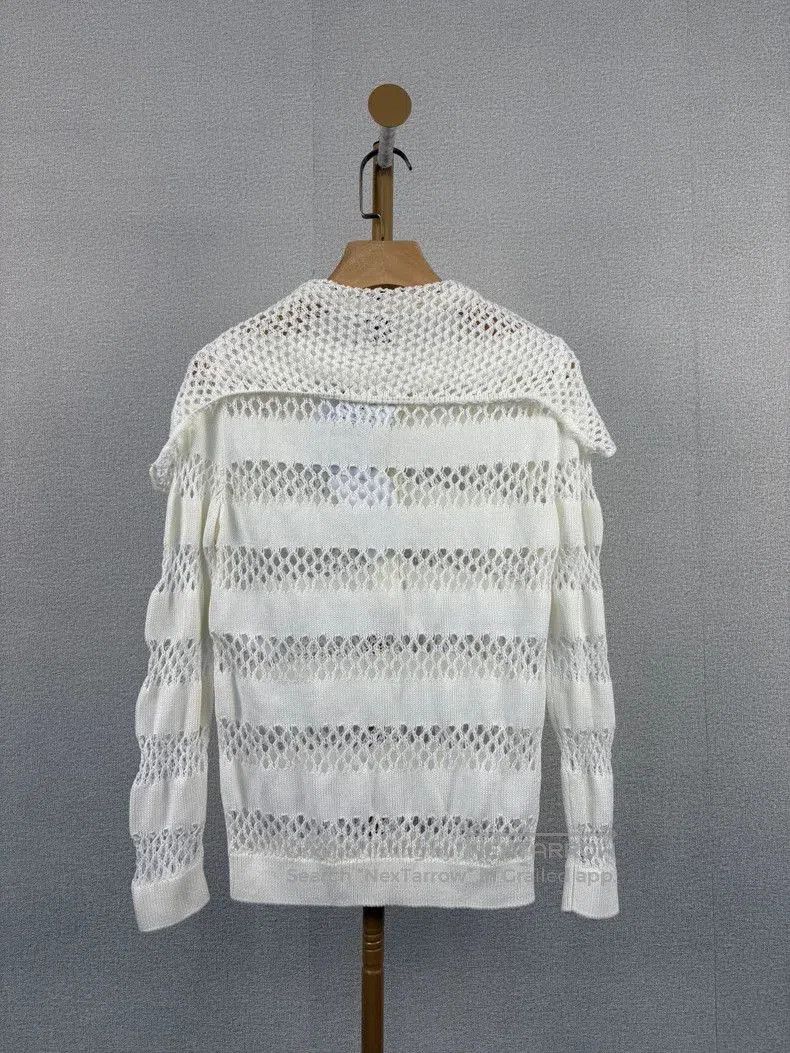 Dior Dior White Knit Hollow Out Top. Size US XS / EU 42 / 0 - 2 Thumbnail
