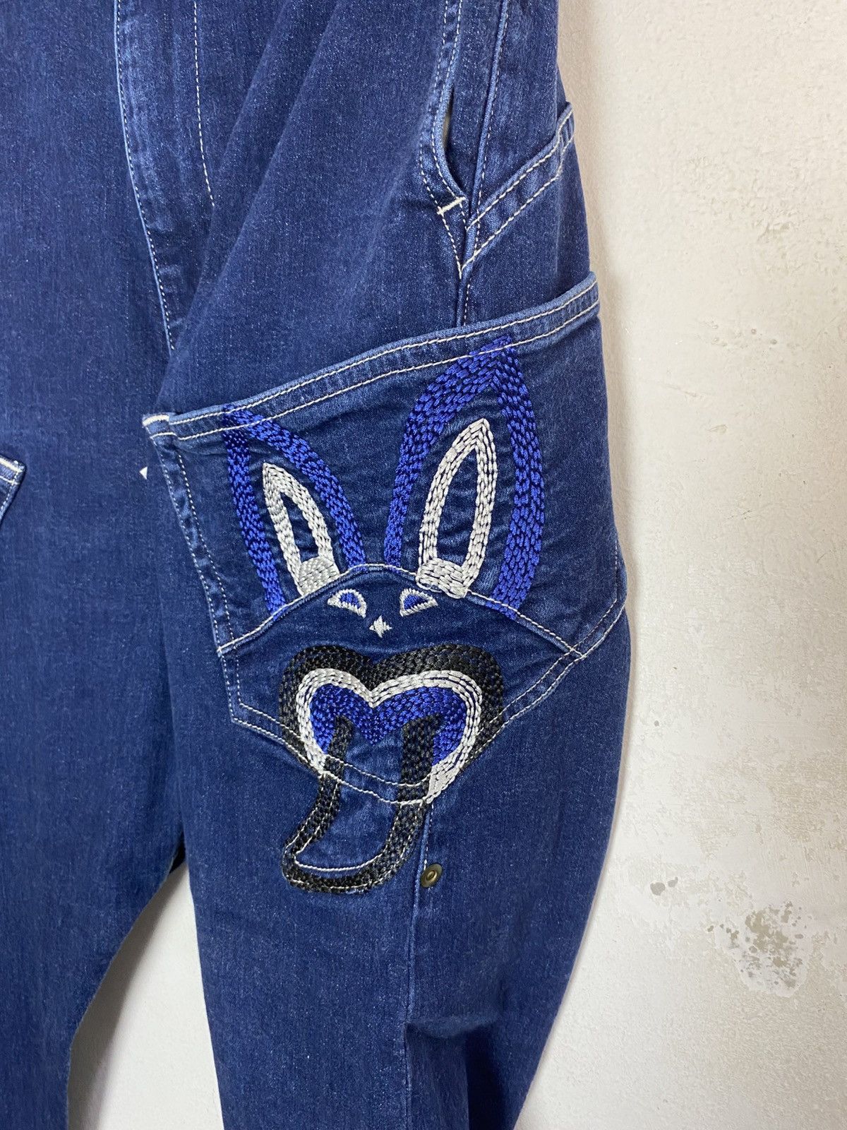 mercibeaucoup Mercibeaucoup Issey Miyake Denim Jeans Baggy Embroidery Logo Size US 31 - 6 Thumbnail