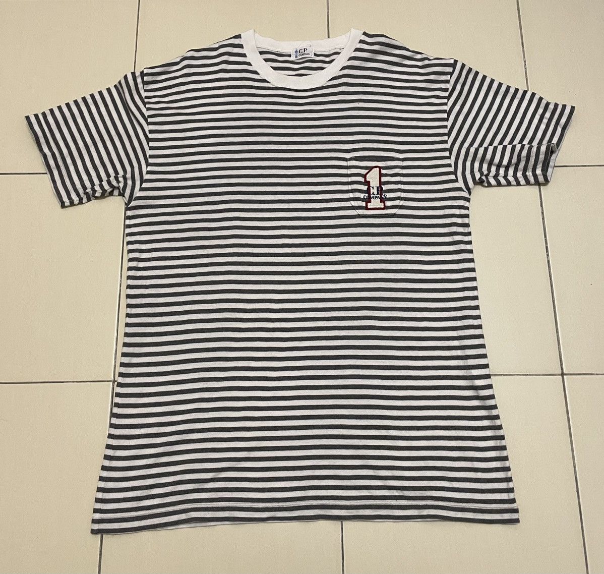 C.P. Company Vtg 90s CP Company Stripe Tshirt Size US M / EU 48-50 / 2 - 1 Thumbnail