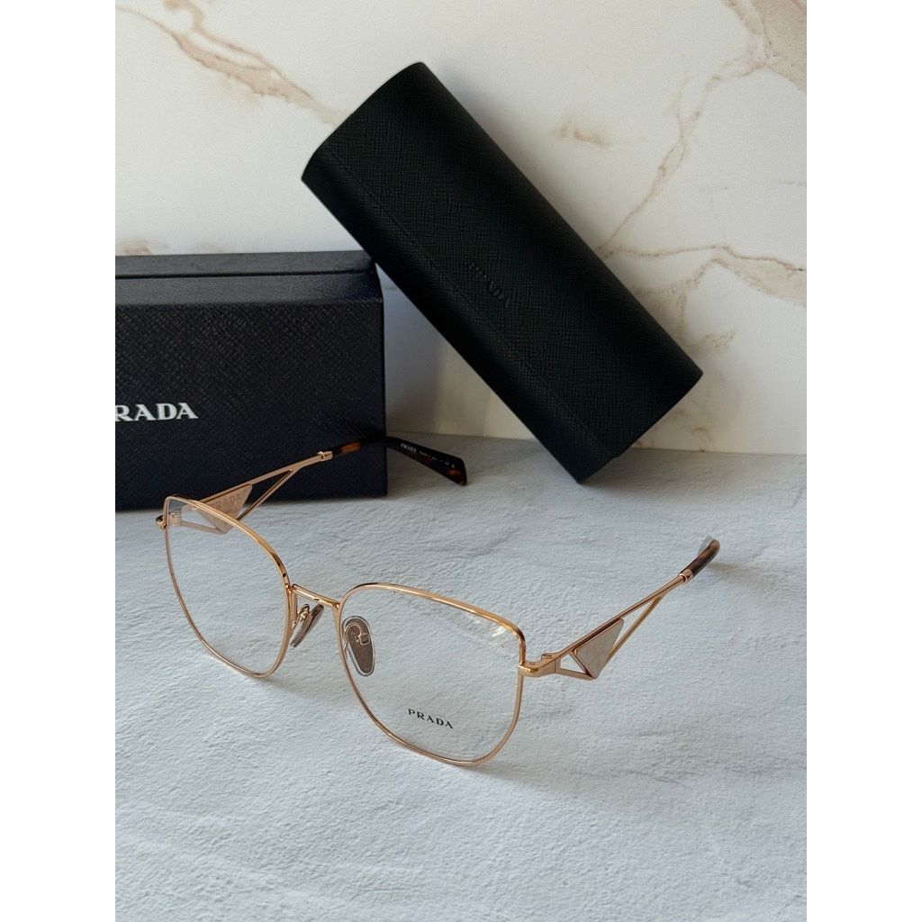Prada NEW Prada PRA54VD Eyeglasses Frames in Rose Gold White Size ONE SIZE - 3 Thumbnail