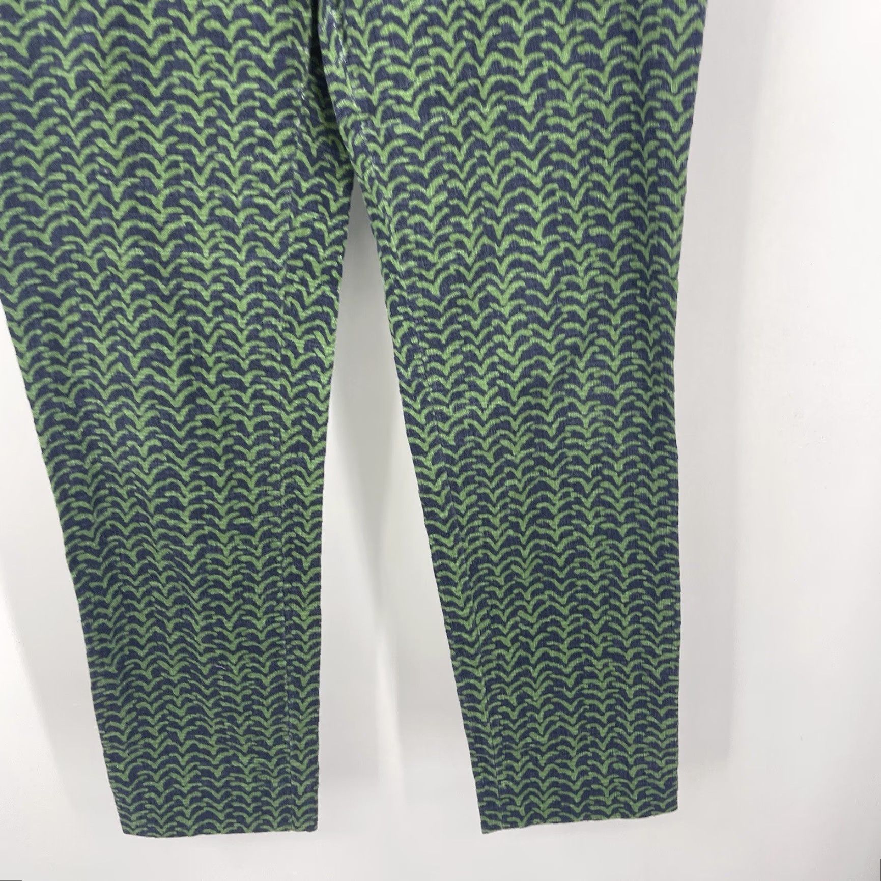 Vintage Cartonnier Charlie Pants Womens Size 4 Blue Green Pattern Ankle Quiet Luxury Vintage No Size 27" / US 4 / IT 40 - 6 Thumbnail