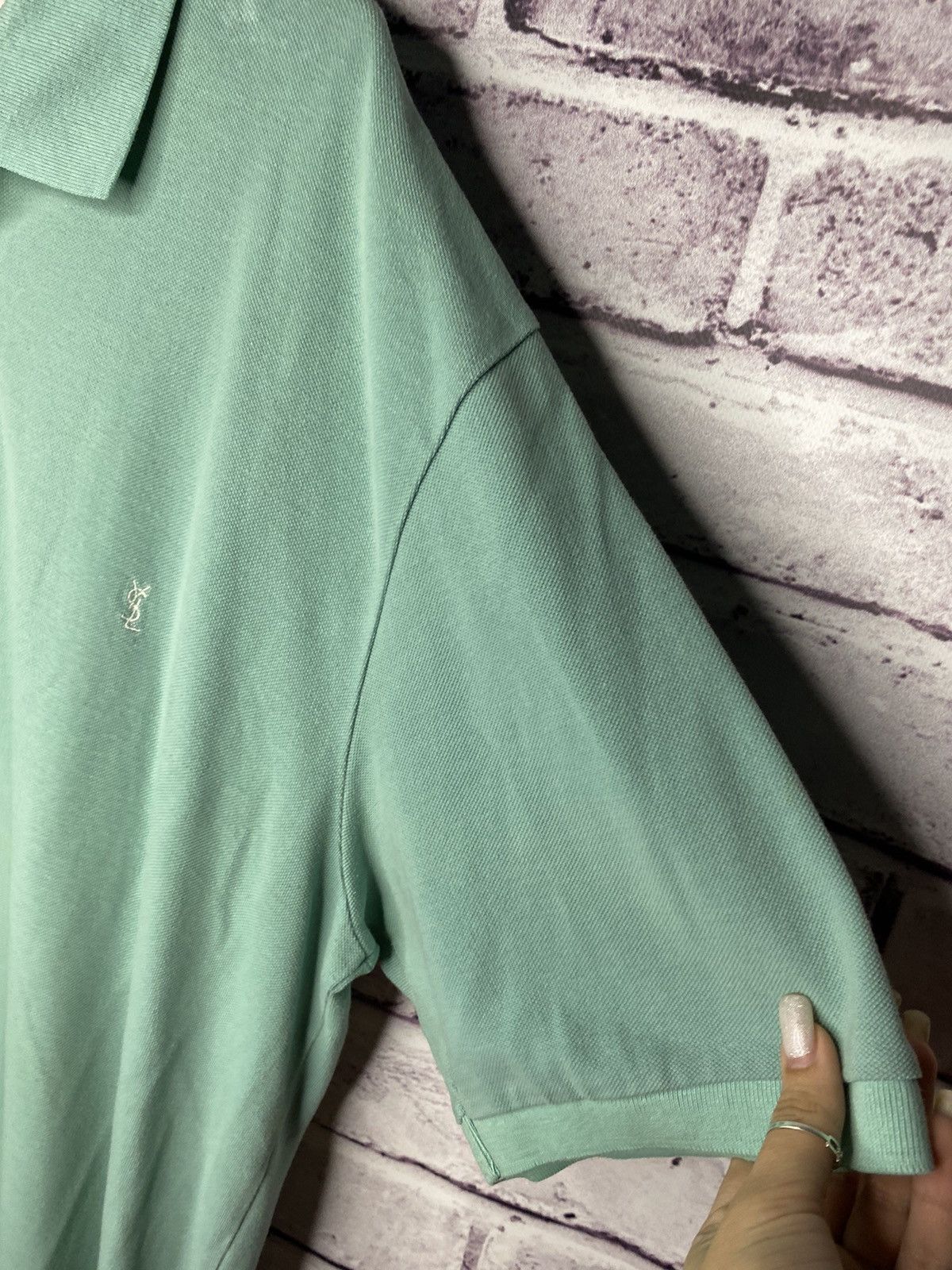 Yves Saint Laurent MENS Polos Vintage YvesSaintLauren Luxury Small Logo Polo Size US XXL / EU 58 / 5 - 3 Thumbnail