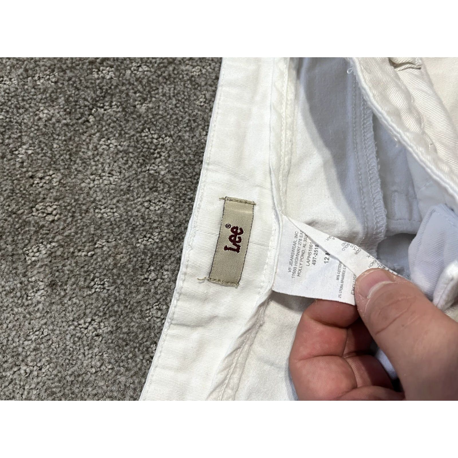 Lee VINTAGE Lee Women Chino Shorts Size 12 Mid Rise White Casual Travel Activewear Size 34" / US 12 / IT 48 - 3 Thumbnail
