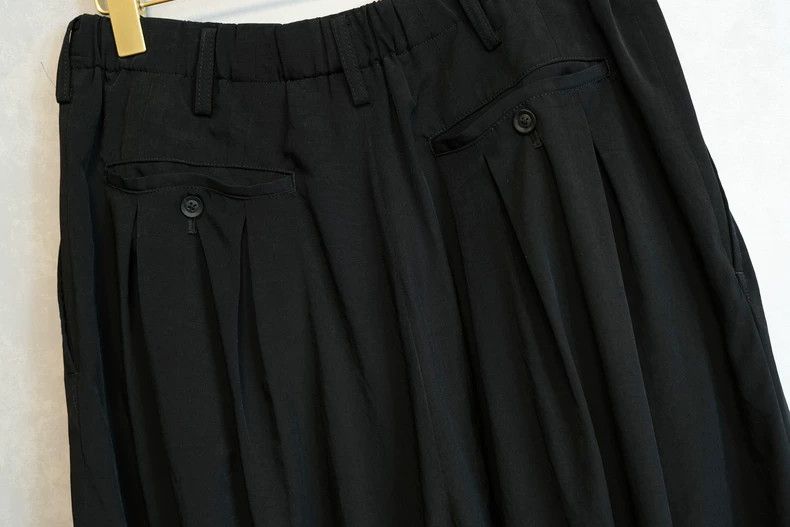 Yohji Yamamoto Yohji Yamamoto size 2 20SS Triacetate Drawstring Pleated Tr Size US 28 / EU 44 - 8 Thumbnail