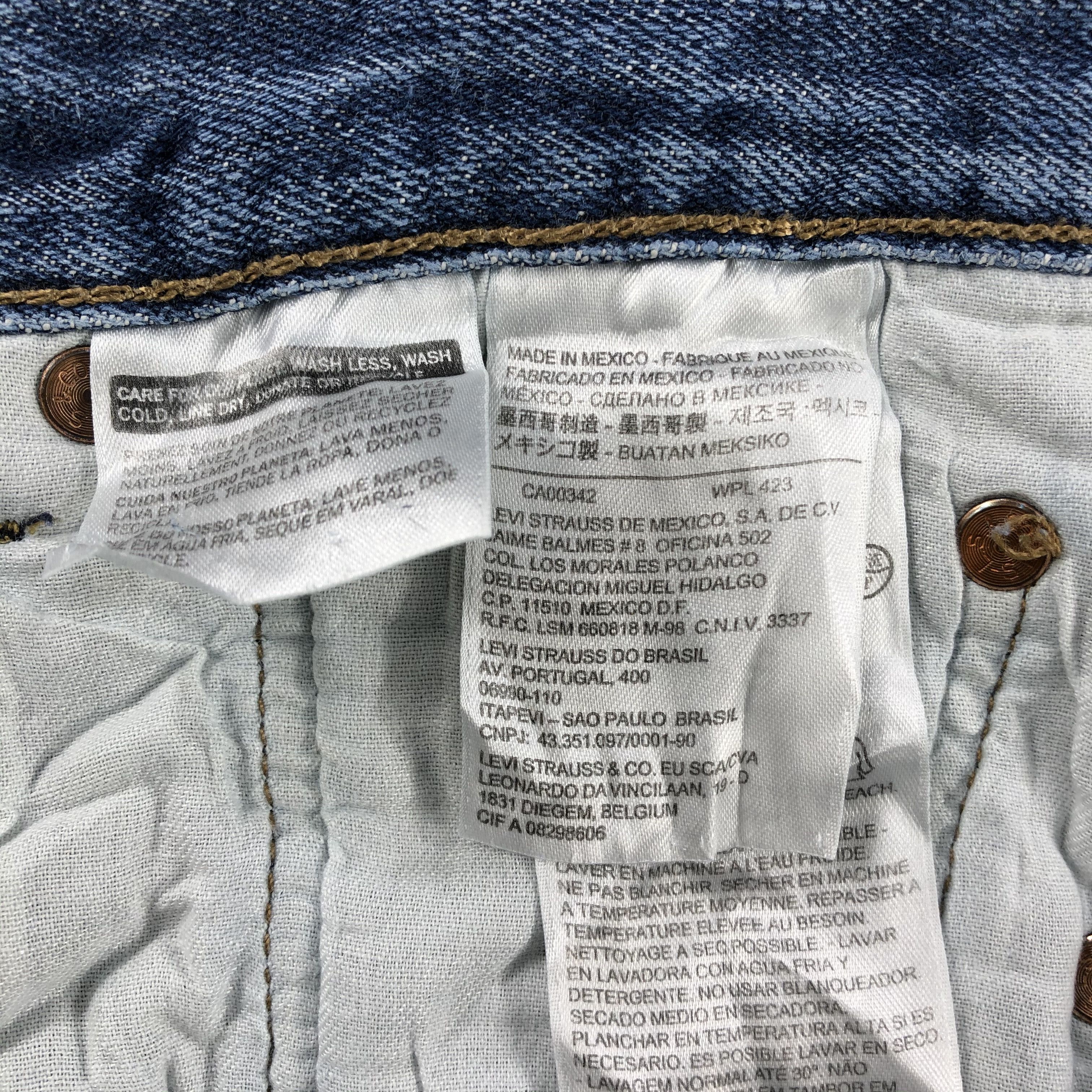 Levi's Vintage Blue Wash Levis 501 Jeans-J2208 Size US 33 - 17 Thumbnail