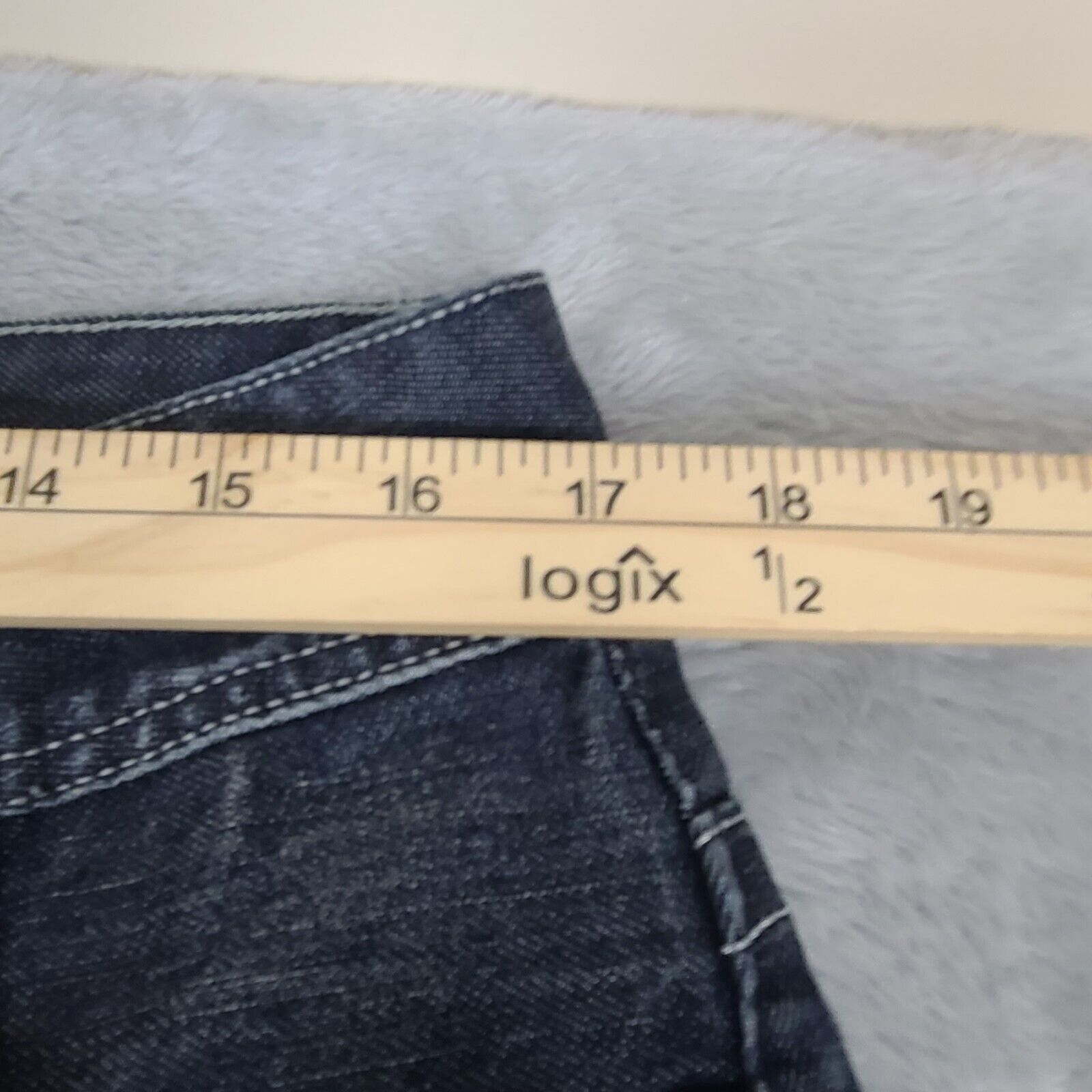 Laura Ashley Women's Ashley Stewart Denim Blue Jeans Size 14W Premium 34x Size 34" / US 12 / IT 48 - 6 Thumbnail