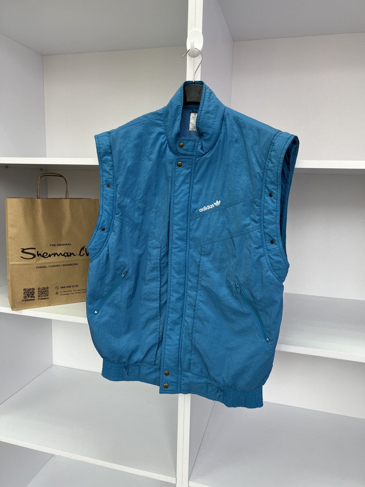 Adidas × Designer × Vintage Vintage 90’s Adidas Nylon Vest Size US XS / EU 42 / 0 - 2 Thumbnail