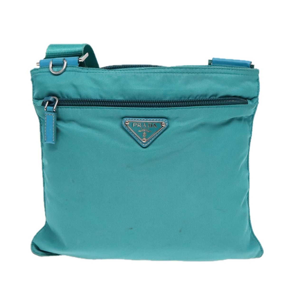 Prada Re-Nylon Turquoise Synthetic Shoulder Bag (Pre-Owned) Size ONE SIZE - 1 Thumbnail