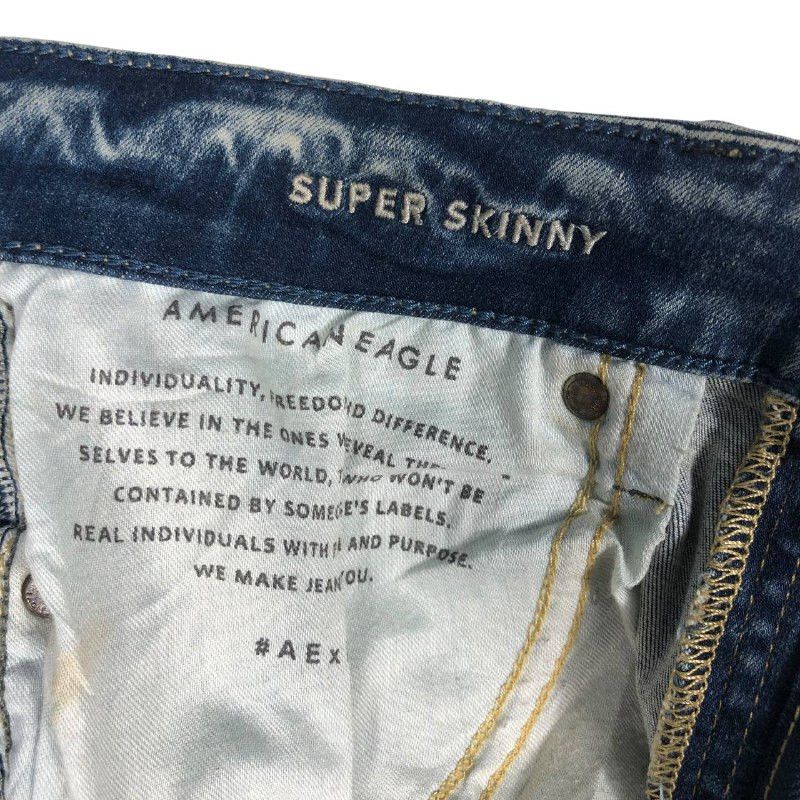 American Eagle Outfitters Vintage American Eagle super skinny Distressed Jean pant Size US 30 / EU 46 - 12 Thumbnail