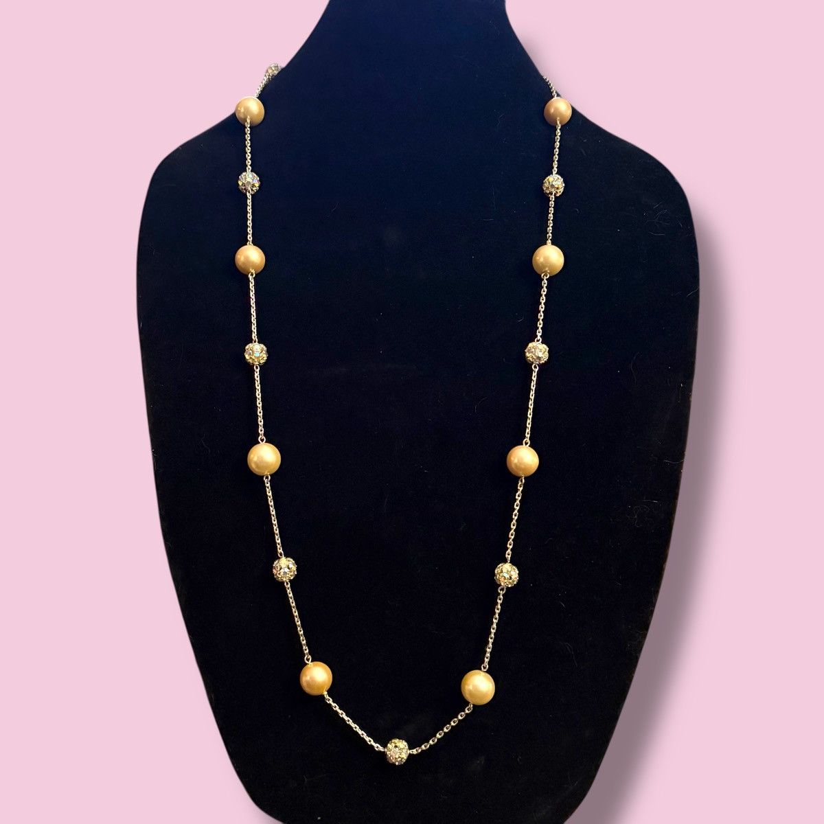 Other Carolee silver tone station pearl and crystal ball necklace Size ONE SIZE - 1 Thumbnail