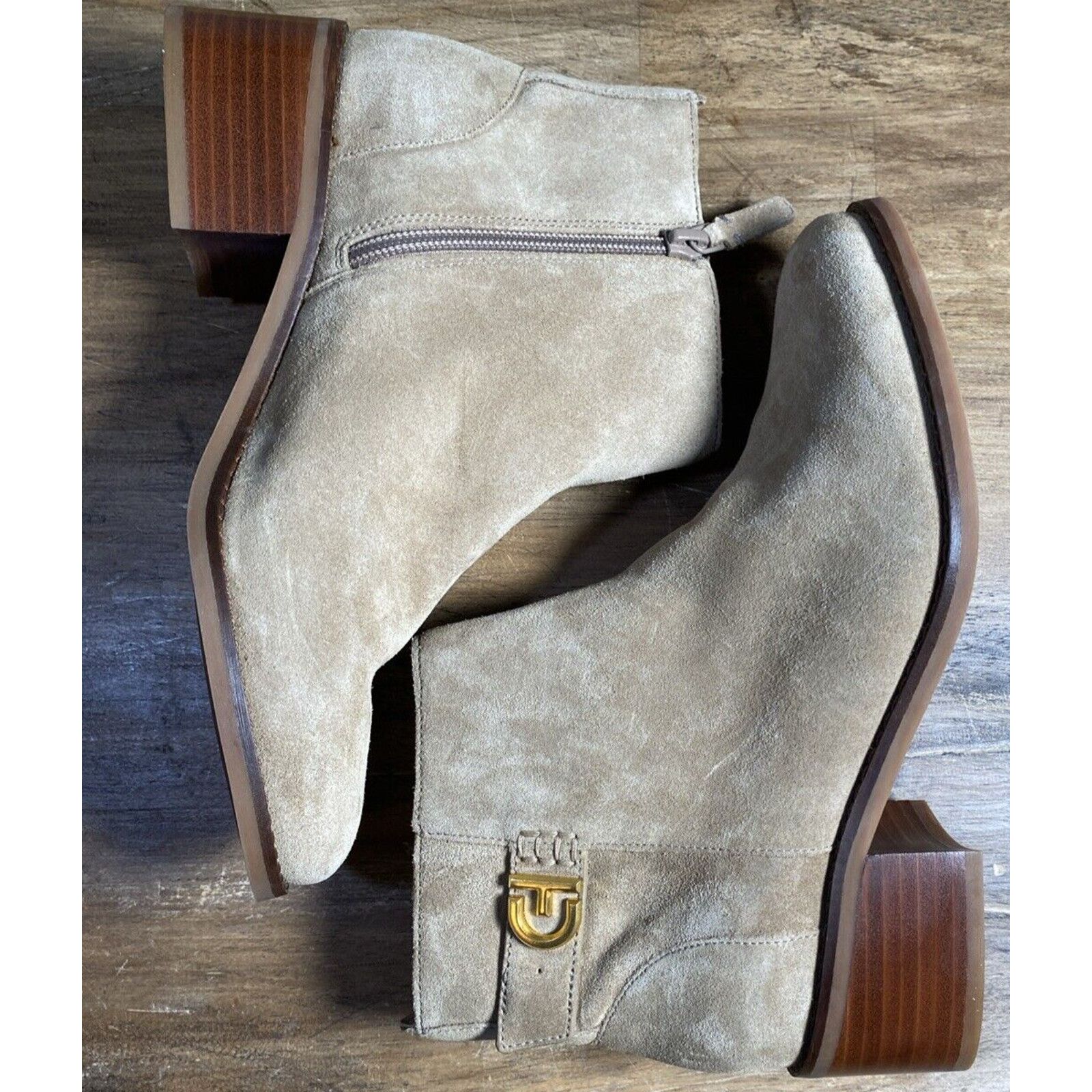 Cole Haan Cole Haan Women Holis Buckle Ankle Boot Latte Suede 6.5B Size US 6.5 / IT 36.5 - 5 Thumbnail