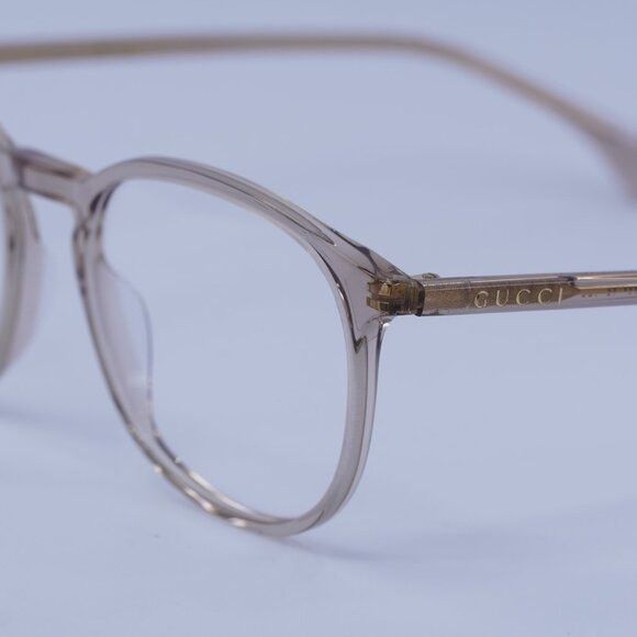 Gucci Gucci GG0551O 020 Eyeglasses Transparent Light Brown 55mm Size ONE SIZE - 9 Thumbnail