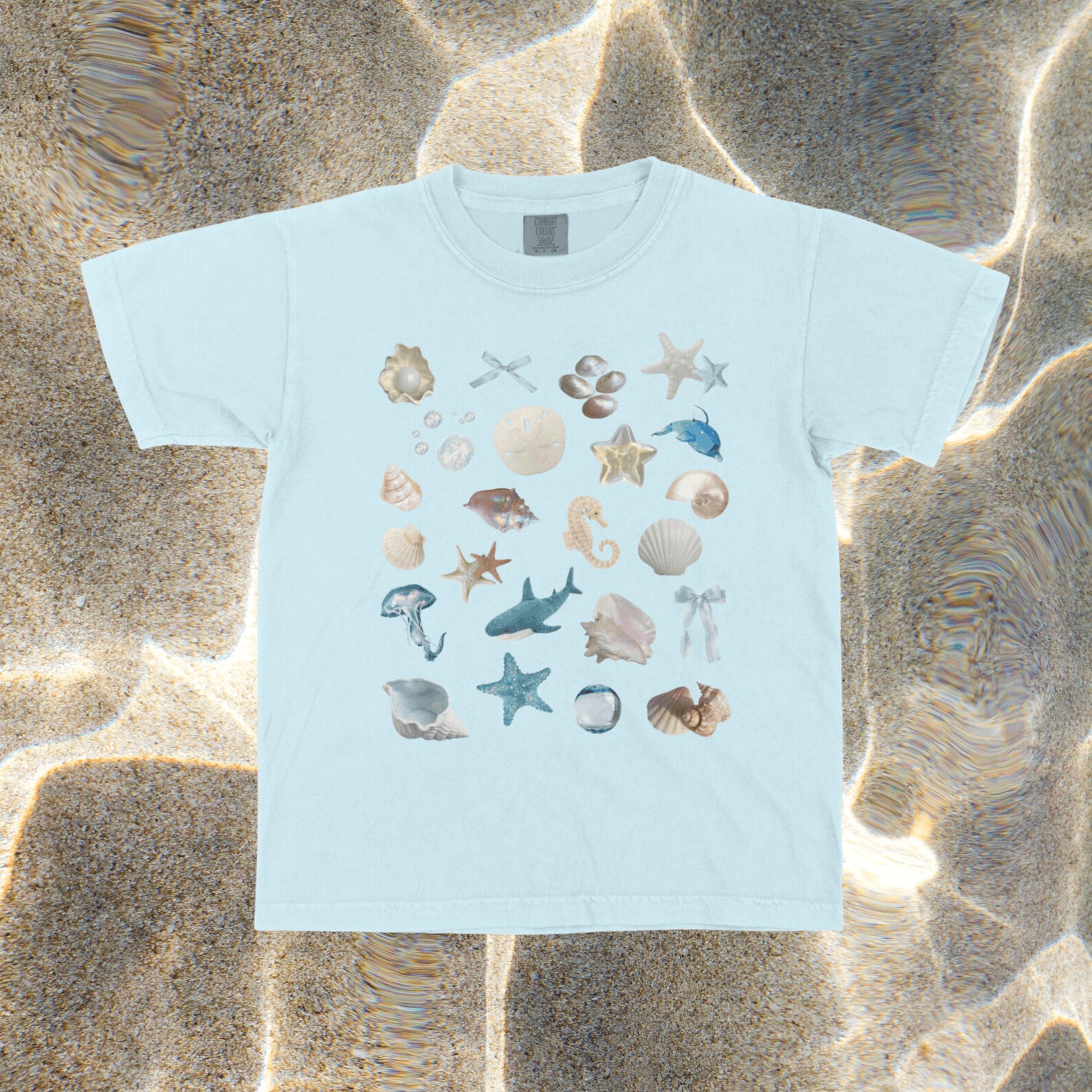 Other Aquarium Park Baby Tee – Ocean Inspired Seashell Graphic Size L / US 10 / IT 46 - 2 Thumbnail