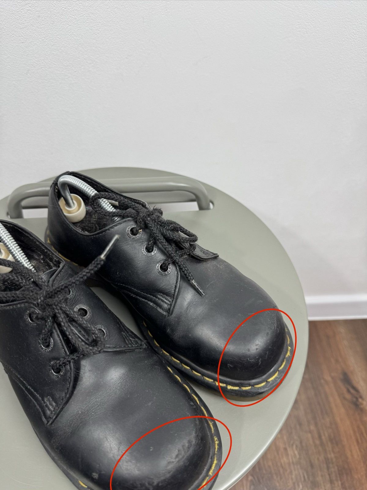 Dr. Martens Vintage Dr Martens 2225 Steel Toe Work Shoes 38 Heavily Worn Size US 7 / IT 37 - 3 Thumbnail