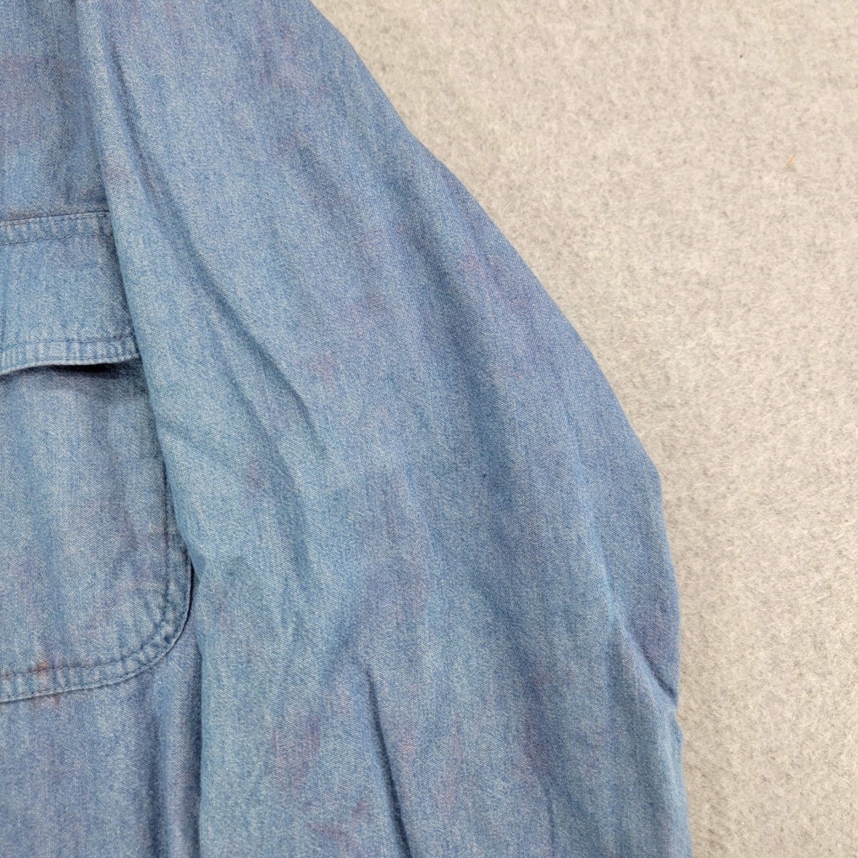 Rails VINTAGE Trail's End Shirt Mens Medium Blue Denim Flannel Lined Heavy Jacket 90s Size US M / EU 48-50 / 2 - 5 Thumbnail