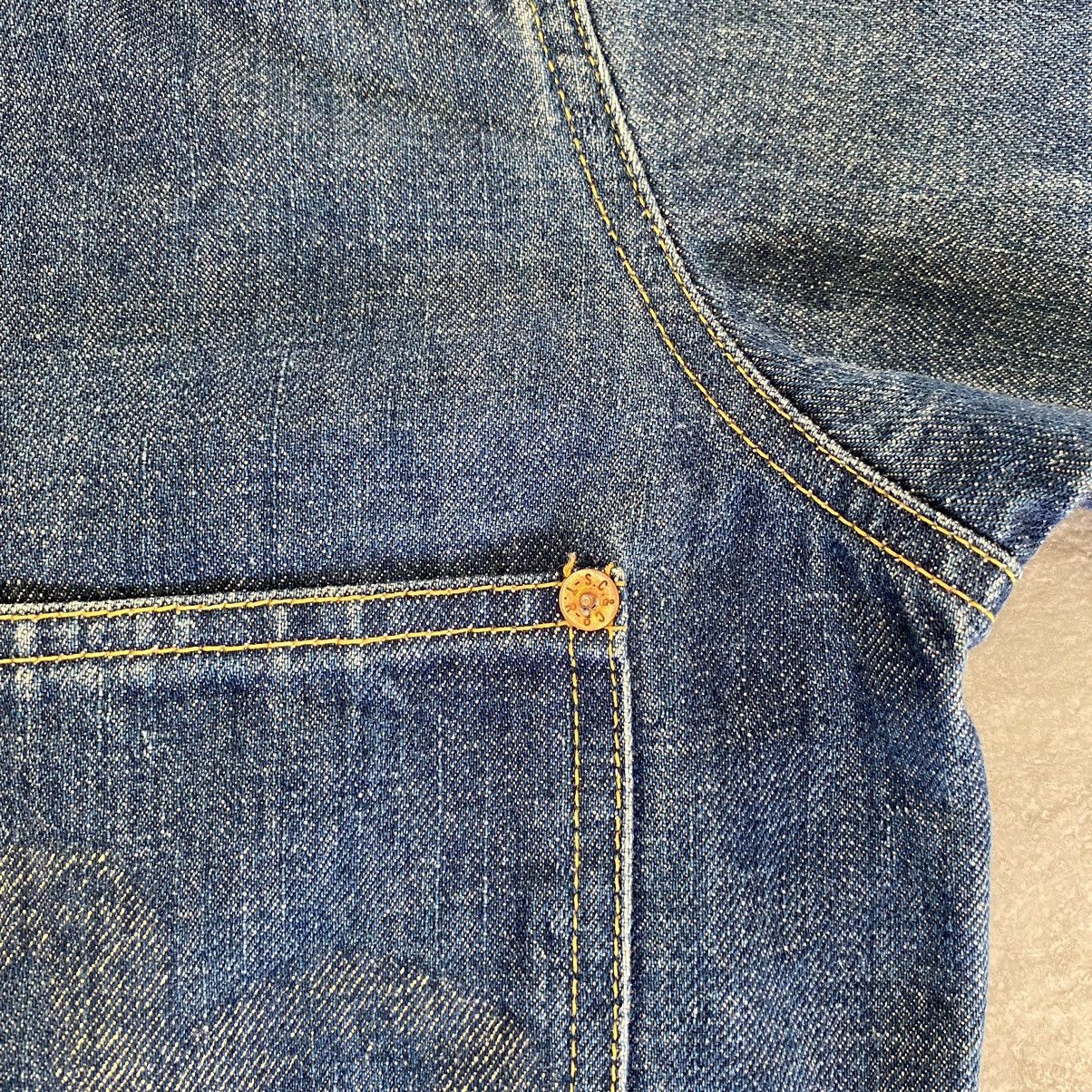 Evisu VTG 90’s Evis Type 1 Cinch Back Pleated Denim Jacket Size US S / EU 44-46 / 1 - 11 Thumbnail