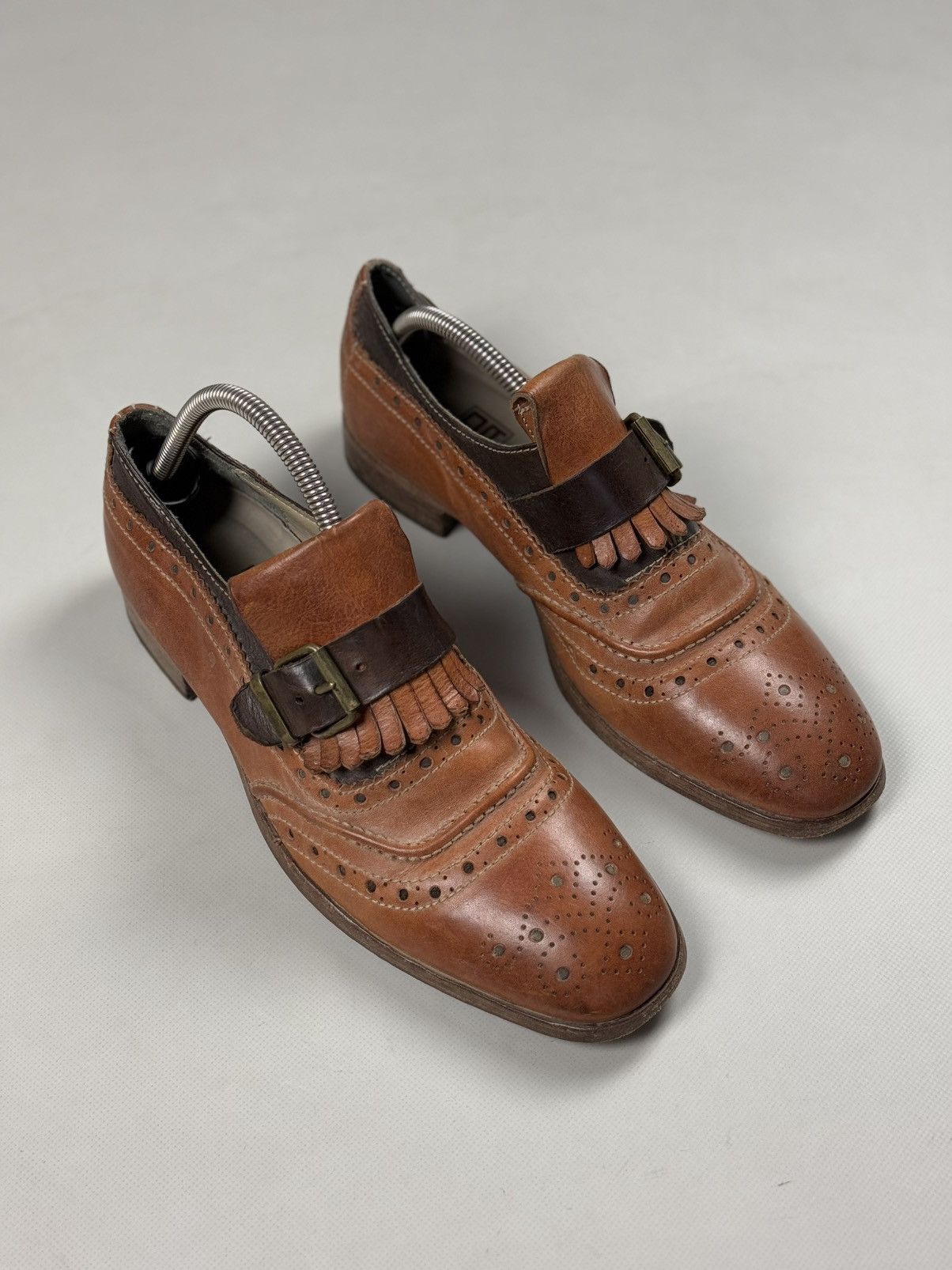 MoMA MOMA Men’s Avant-Garde Single Monk Leather Classic Shoes Size US 8 / EU 41 - 2 Thumbnail