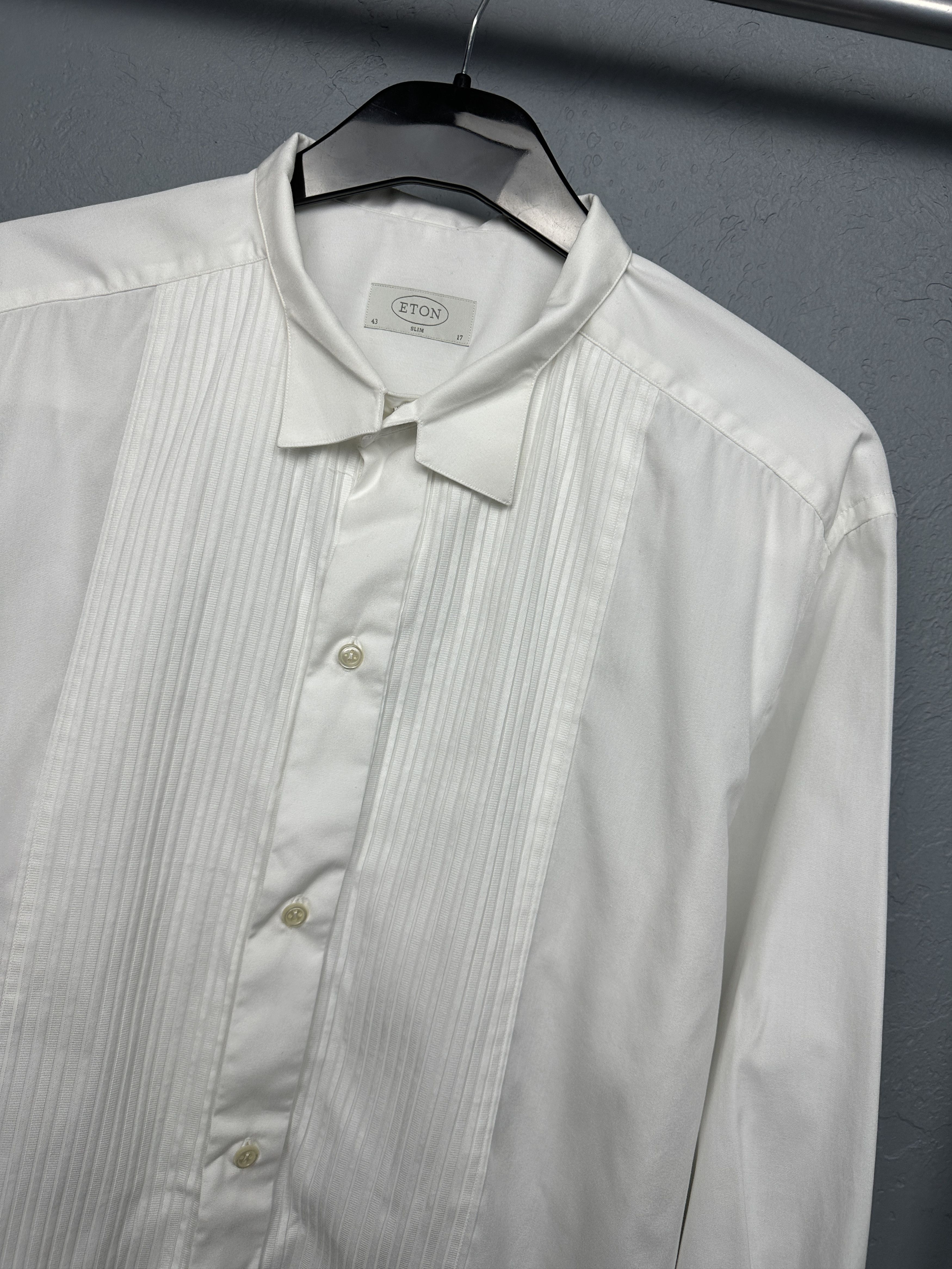 Eton Eton Vintage Mens Long Sleeve White Shirt Size US L / EU 52-54 / 3 - 2 Thumbnail