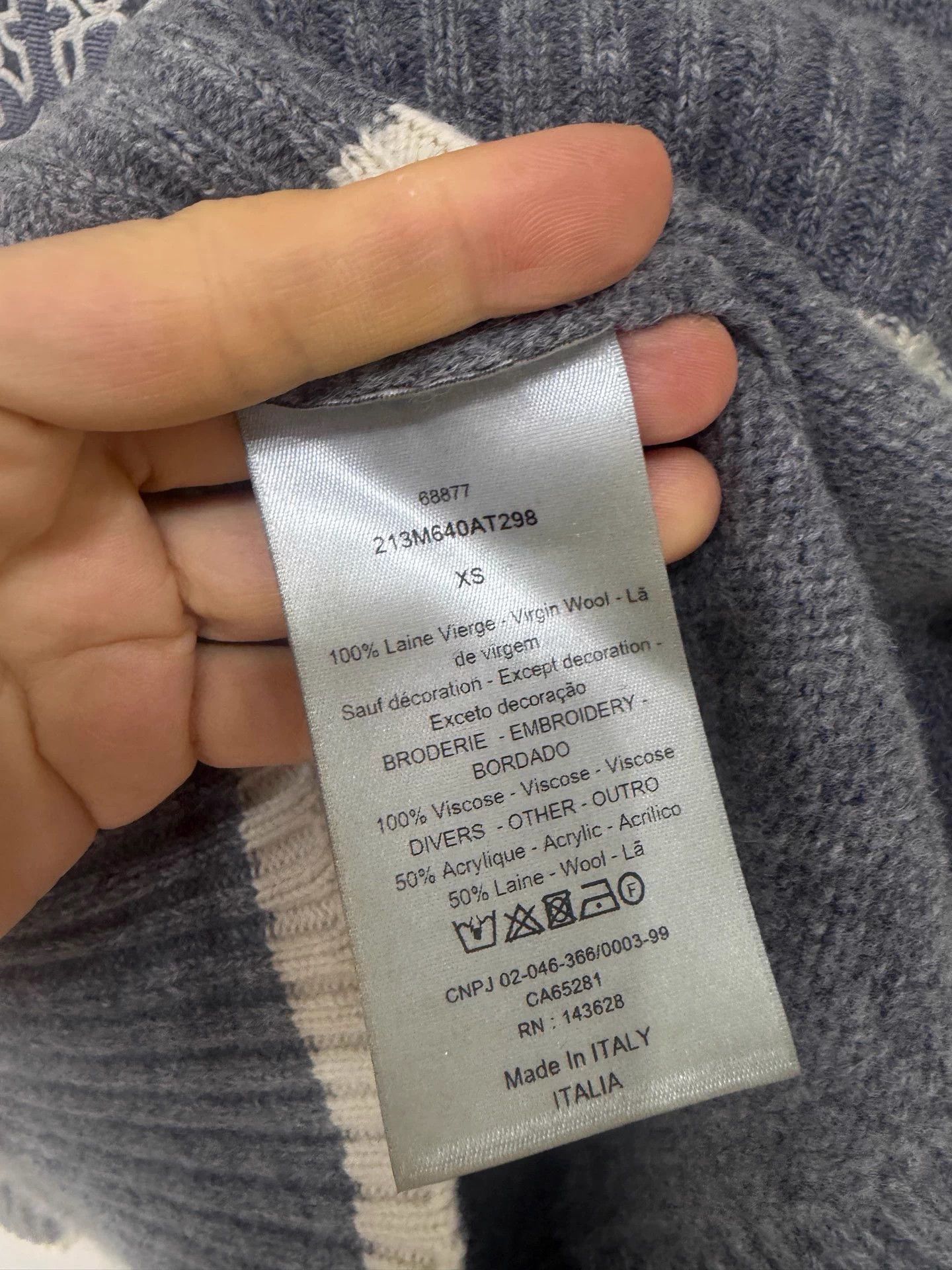 Dior Dior Gray Logo Knit Sweater 99 New XS Size XS / US 0-2 / IT 36-38 - 4 Thumbnail
