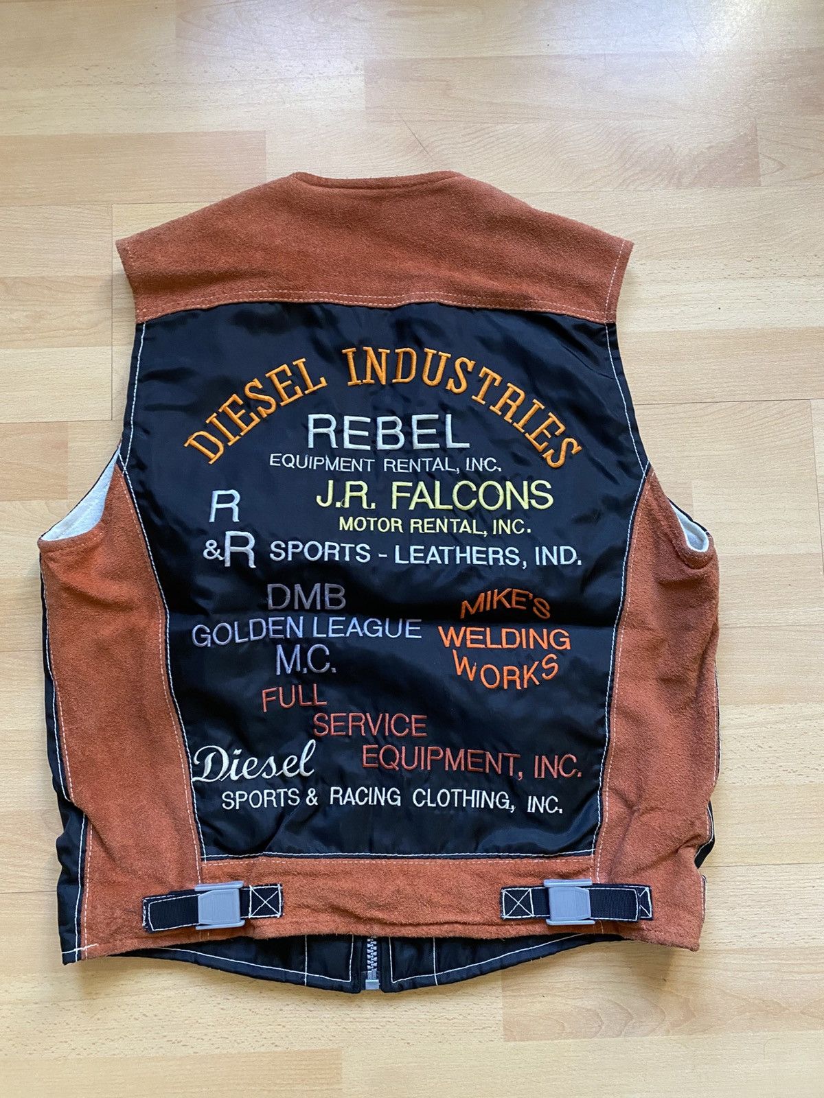Diesel Diesel Vintage Leather Racing Vest - Y2K Archive (1999-2003) Size US L / EU 52-54 / 3 - 2 Thumbnail